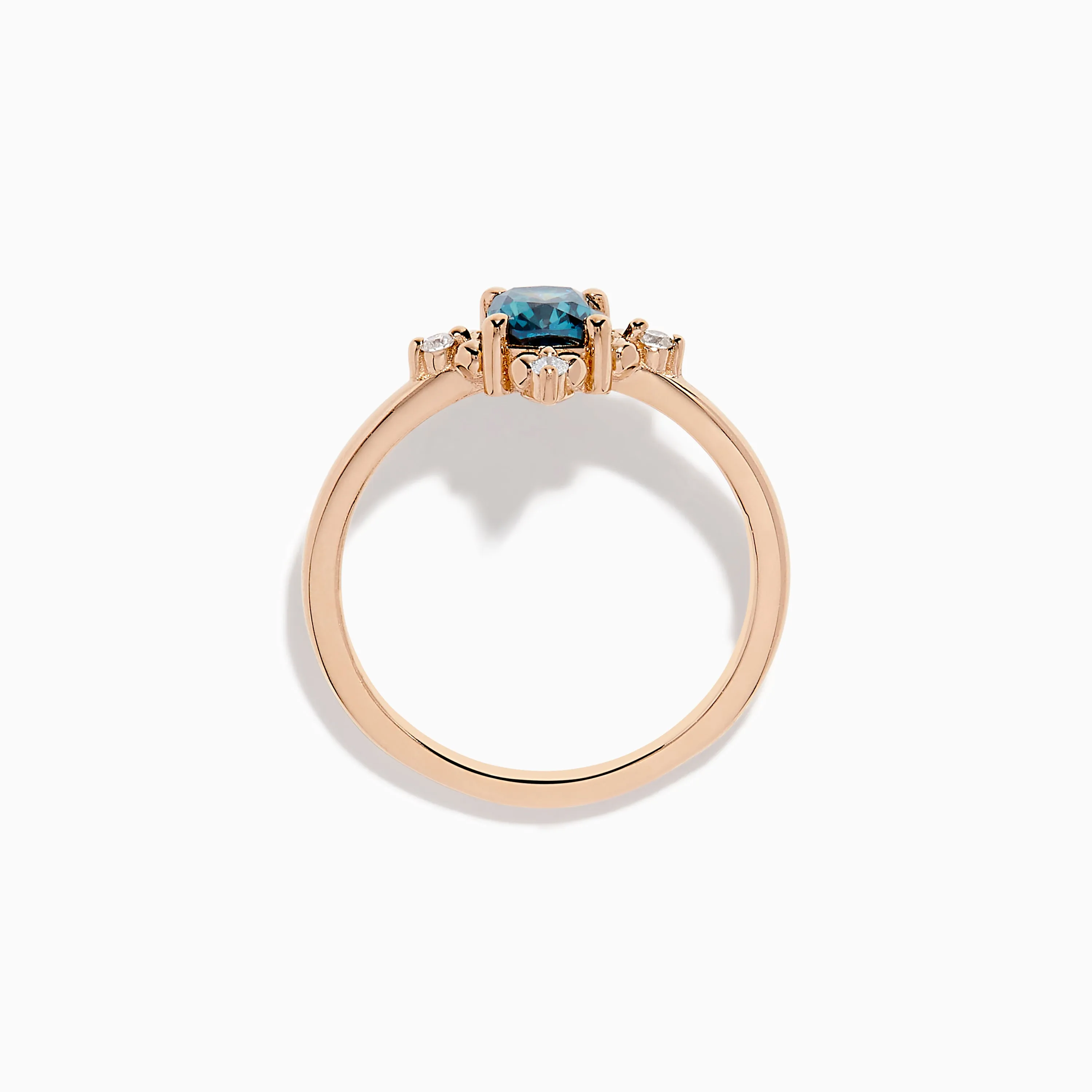 Bella Bleu 14K Rose Gold Blue and White Diamond Ring sold by Effy product image thumbnail 3