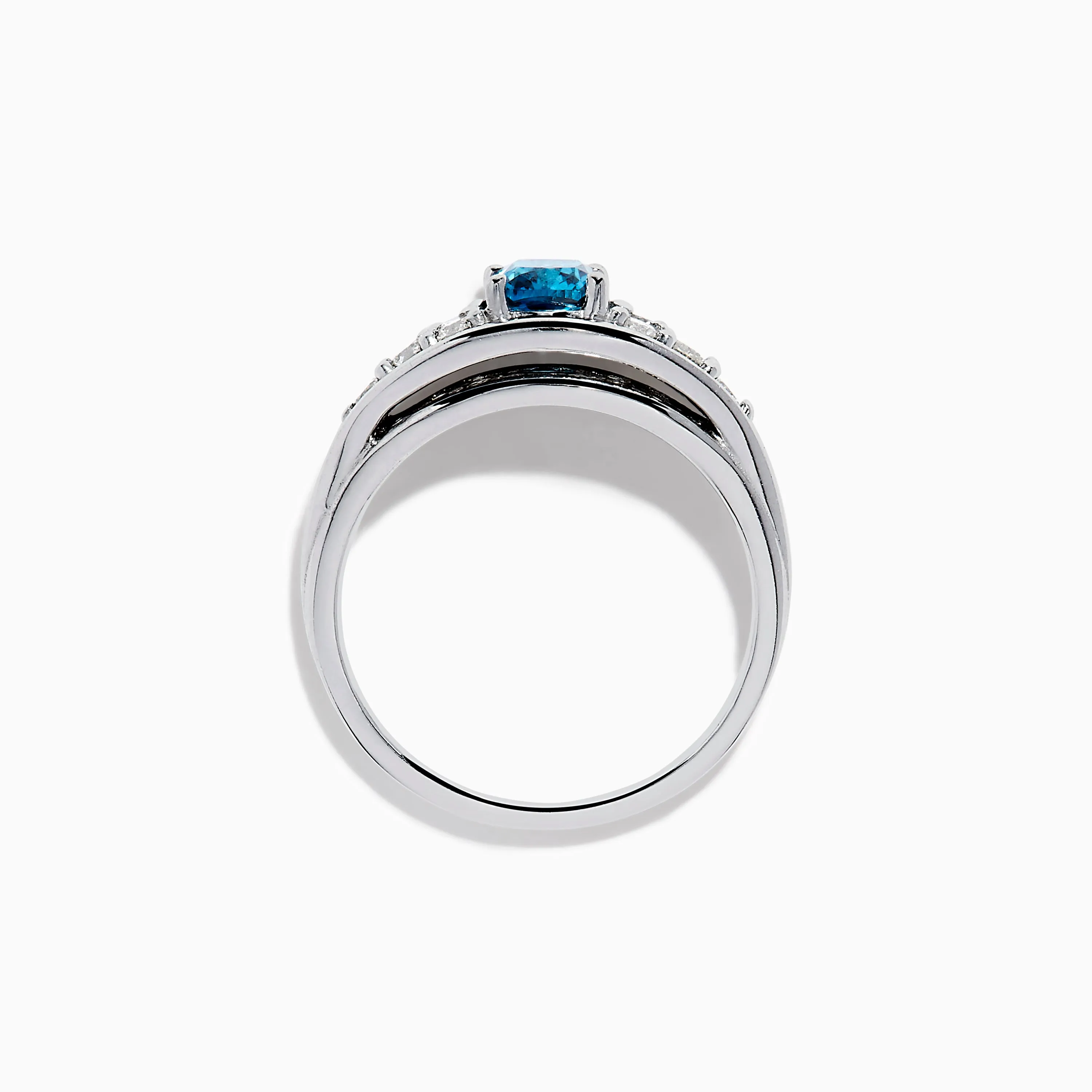 Bella Bleu 14K White Gold Blue and White Diamond Ring sold by Effy product image thumbnail 3