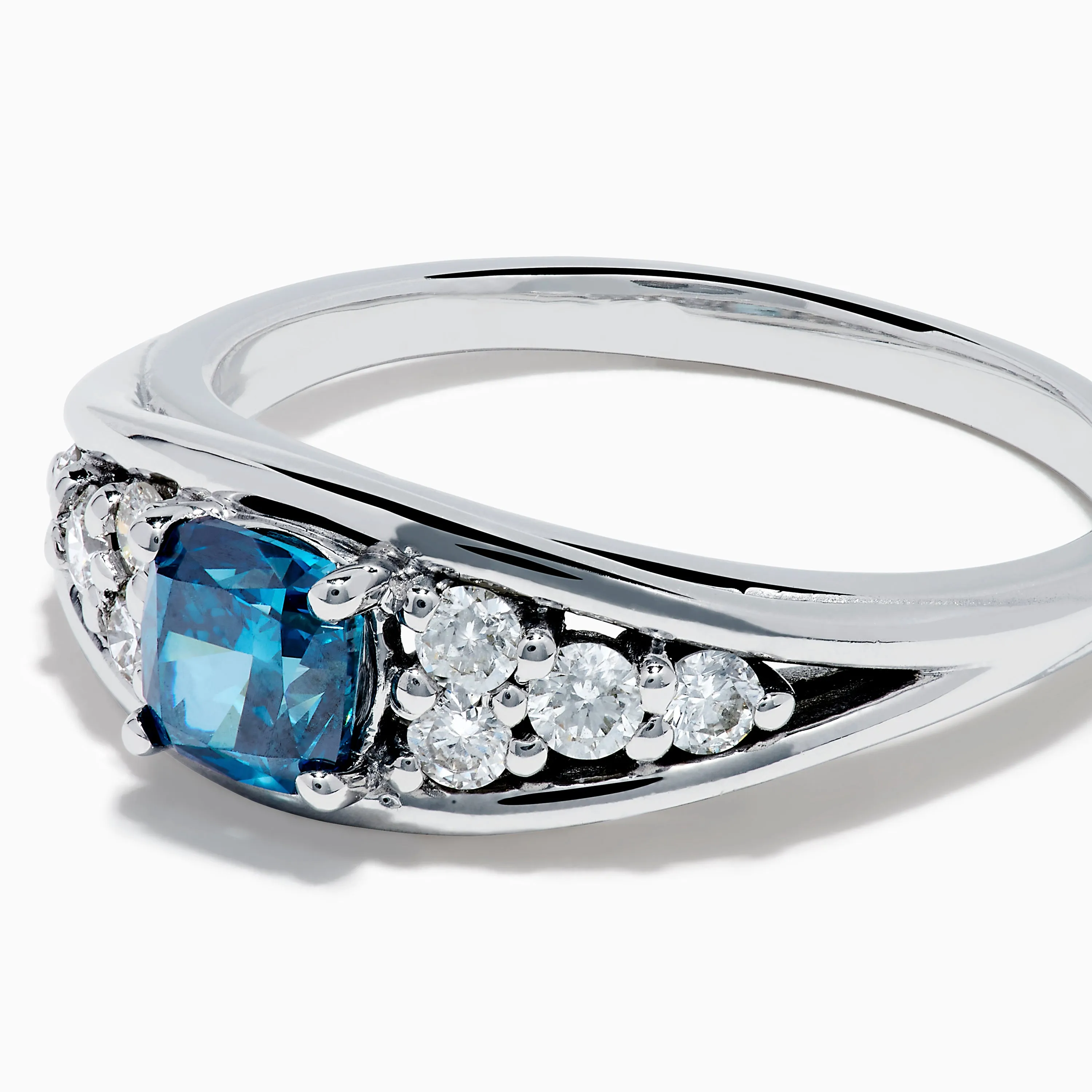 Bella Bleu 14K White Gold Blue and White Diamond Ring sold by Effy product image thumbnail 2