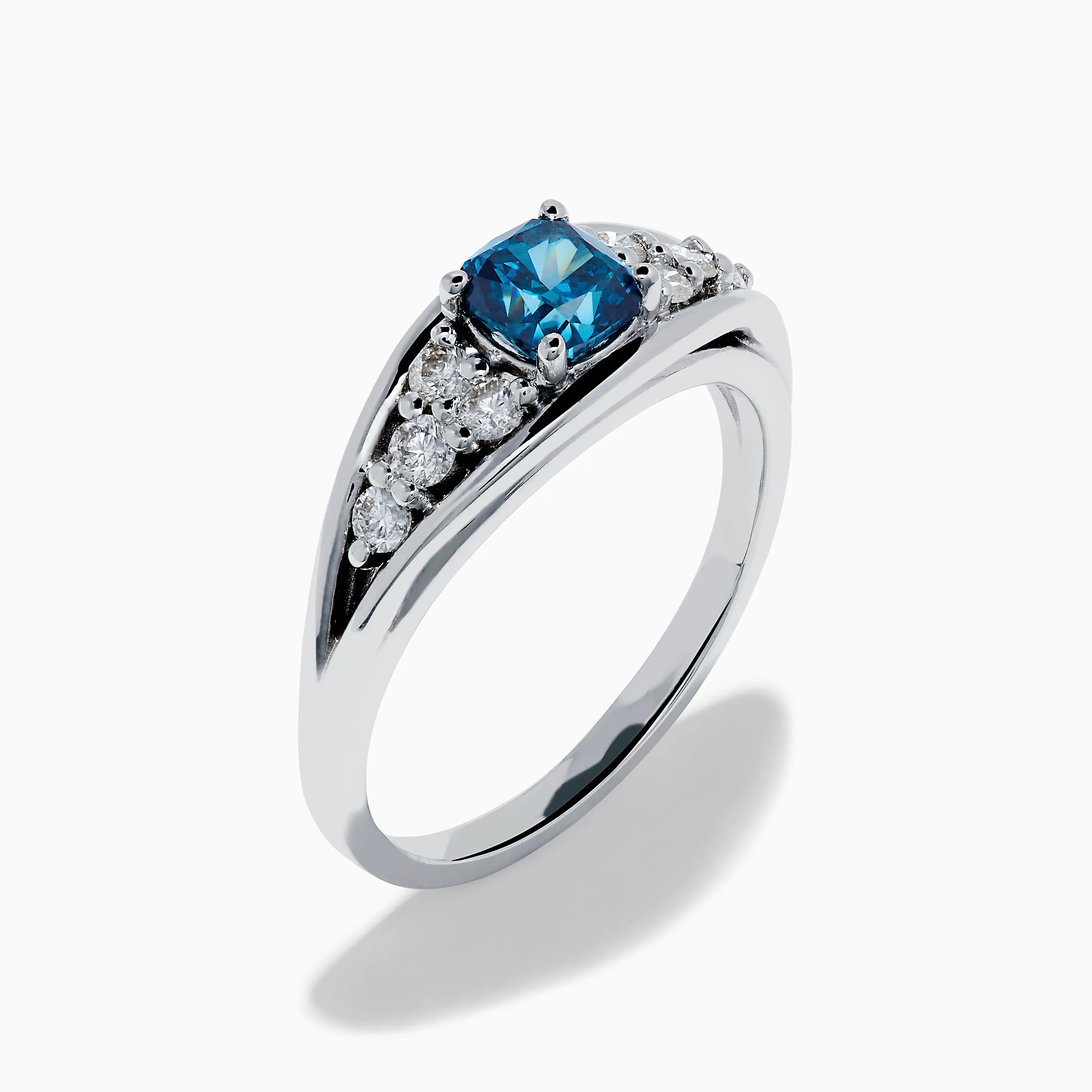 Bella Bleu 14K White Gold Blue and White Diamond Ring sold by Effy product image thumbnail 4