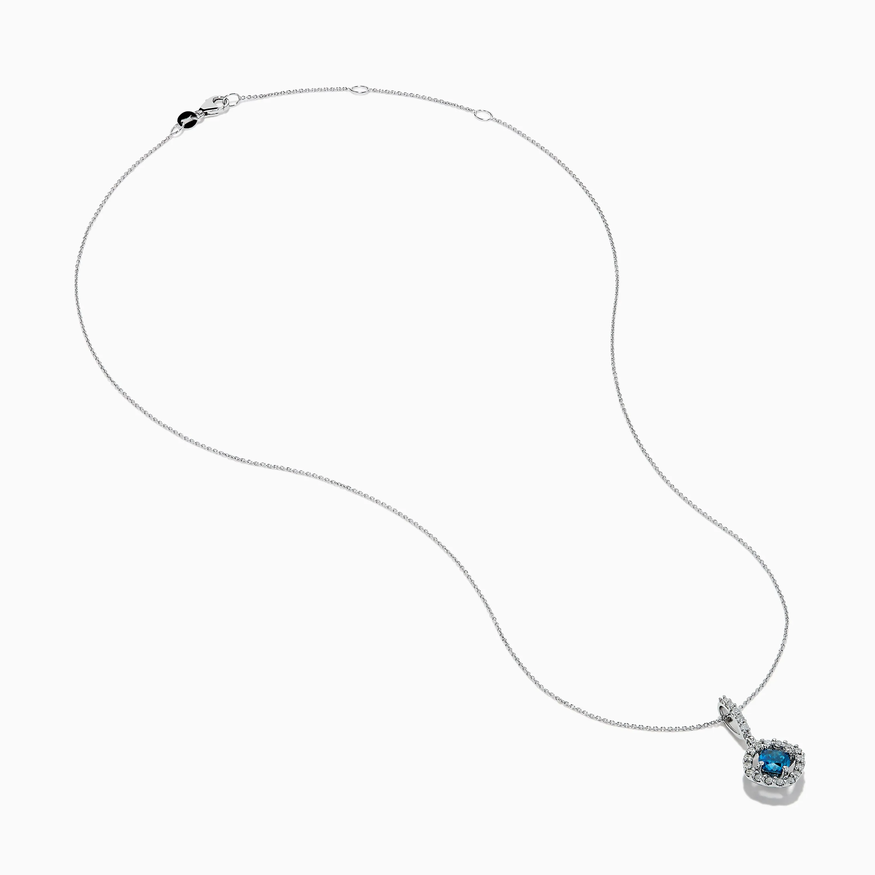 Bella Bleu 14K White Gold Blue and White Diamond Pendant sold by Effy product image thumbnail 2