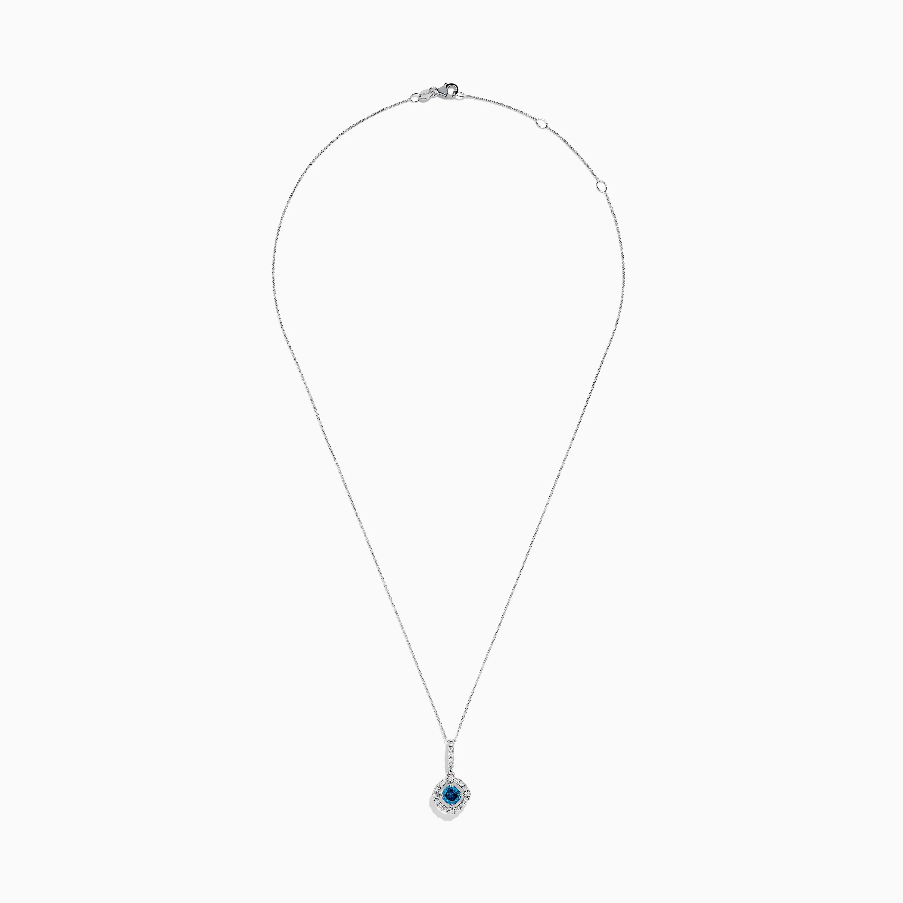Bella Bleu 14K White Gold Blue and White Diamond Pendant sold by Effy product image thumbnail 3