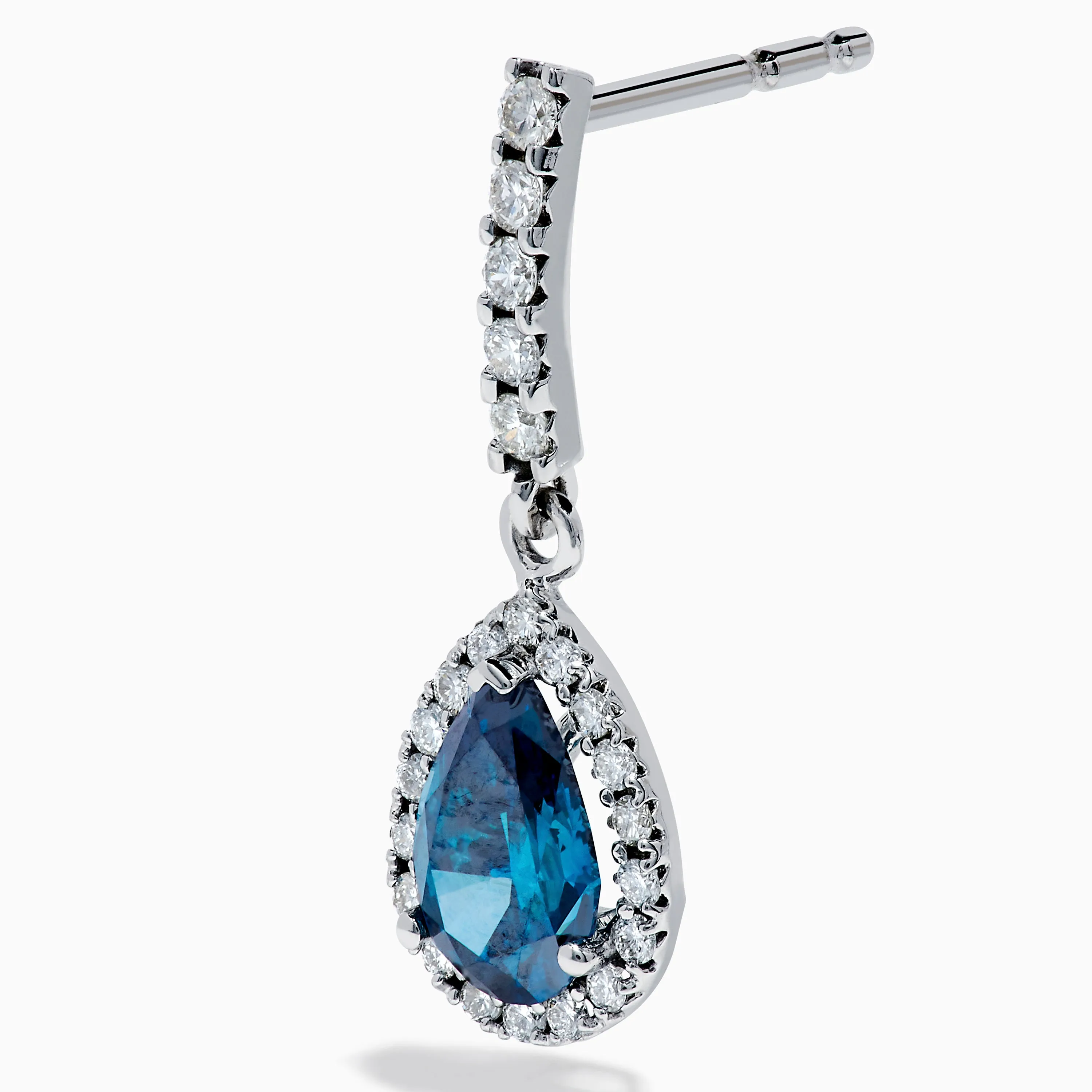 Bella Bleu 14K White Gold Blue and White Diamond Earring sold by Effy product image thumbnail 2