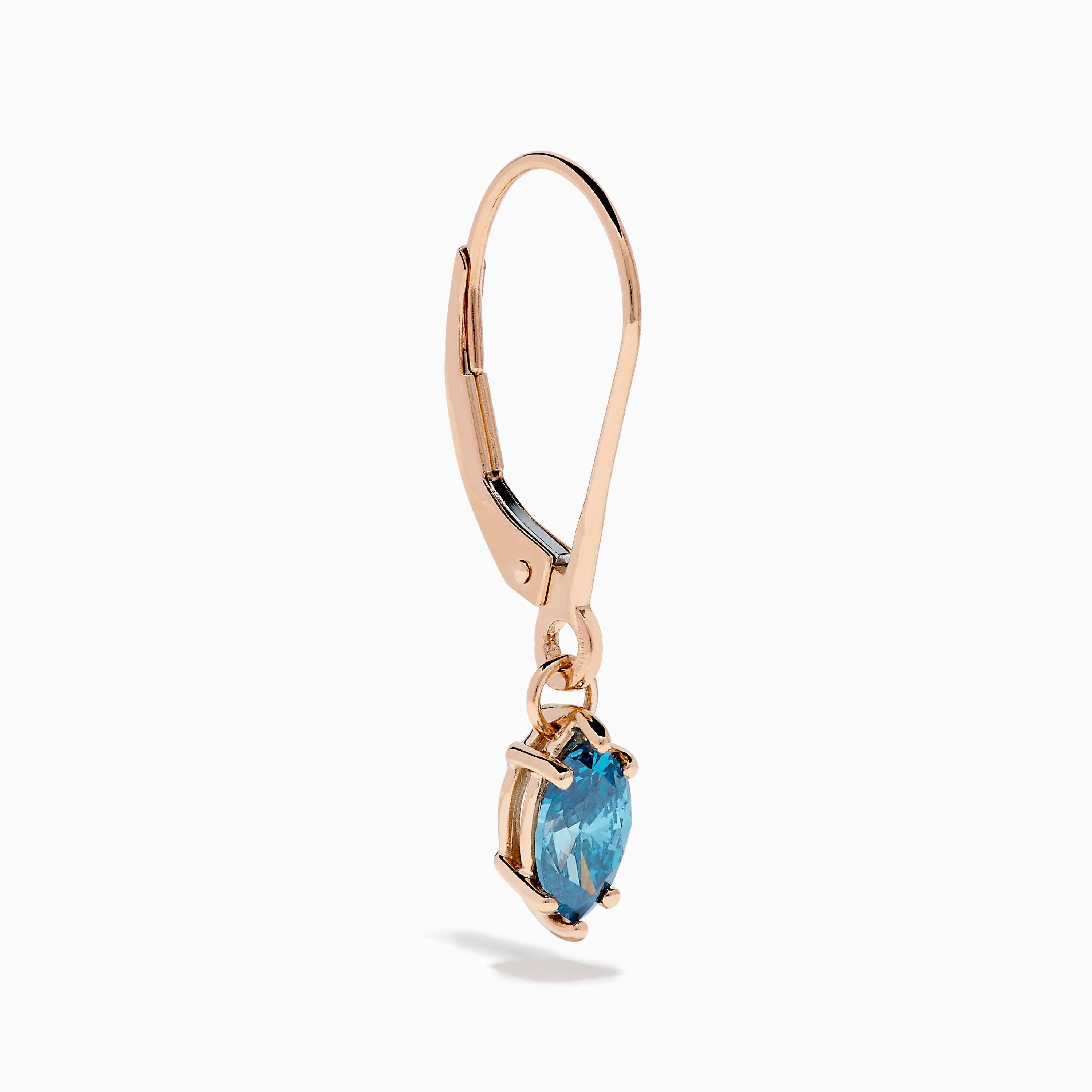 Bella Bleu 14K Rose Gold Blue Diamond Drop Earrings sold by Effy product image thumbnail 3