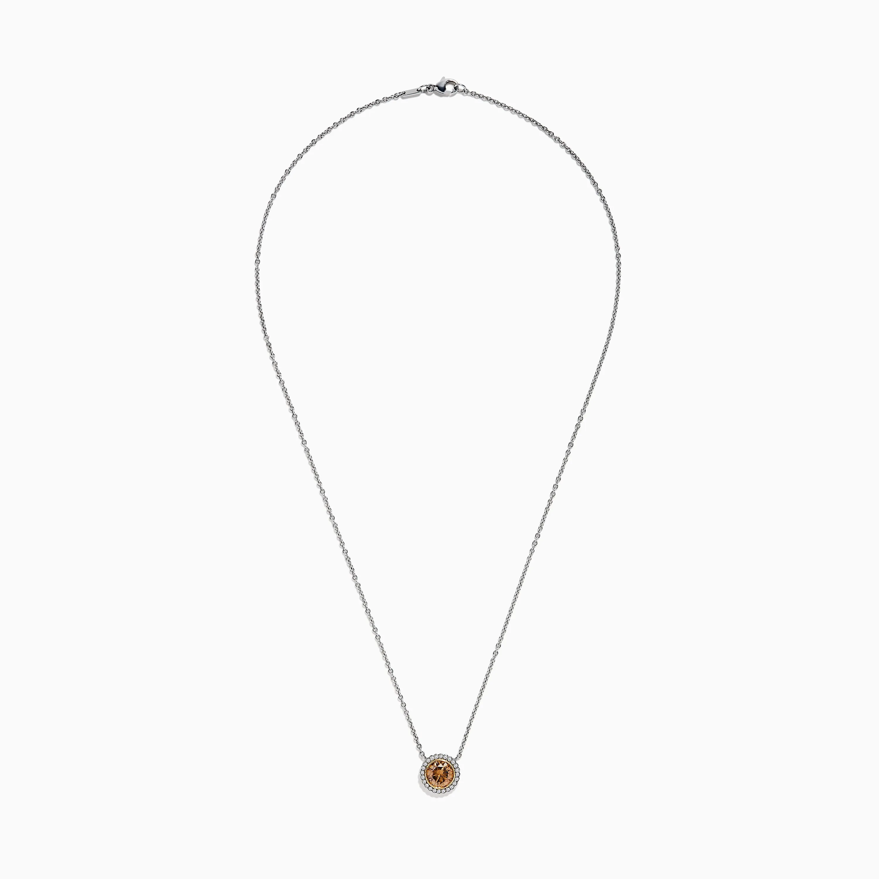 Espresso 18K Two-Tone Gold Brown and White Diamond Necklace sold by Effy product image thumbnail 3