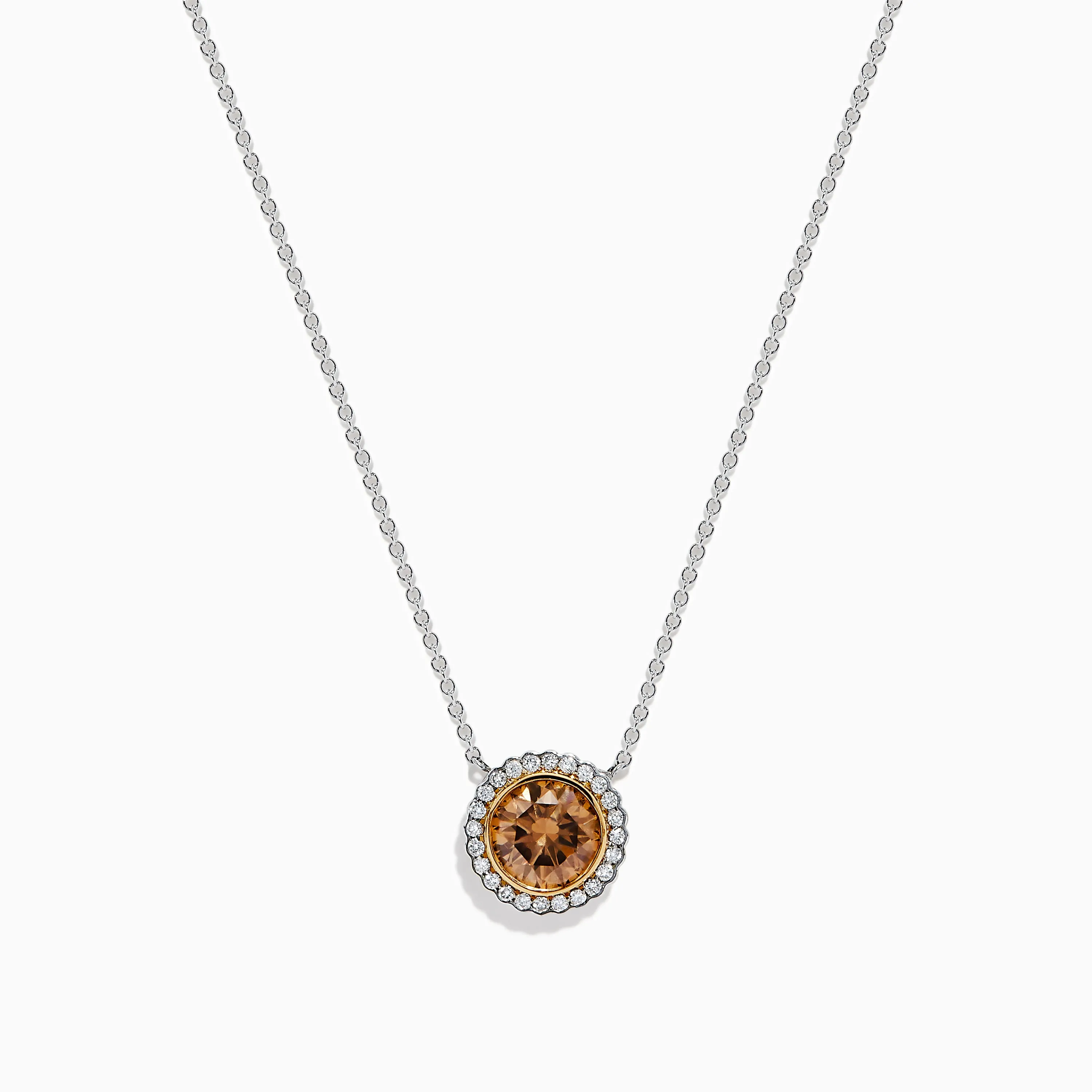 Espresso 18K Two-Tone Gold Brown and White Diamond Necklace sold by Effy