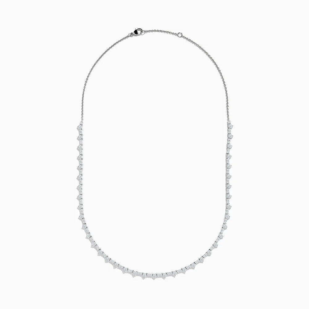 Lab Grown Diamond Statement Tennis Necklace in 14K White Gold sold by Effy product image thumbnail 3