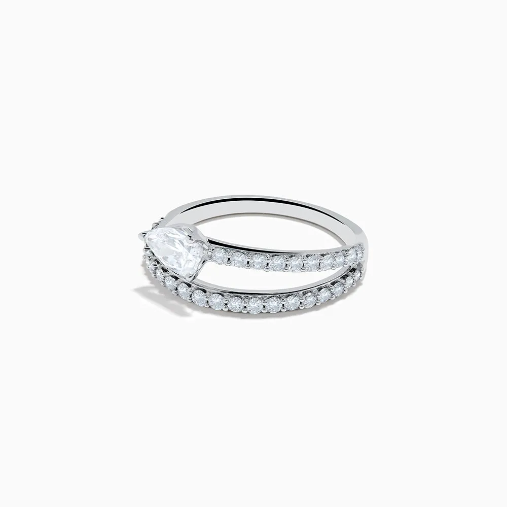Lab Grown Diamond Wrap around Pear Ring in 14K White Gold sold by Effy product image thumbnail 3