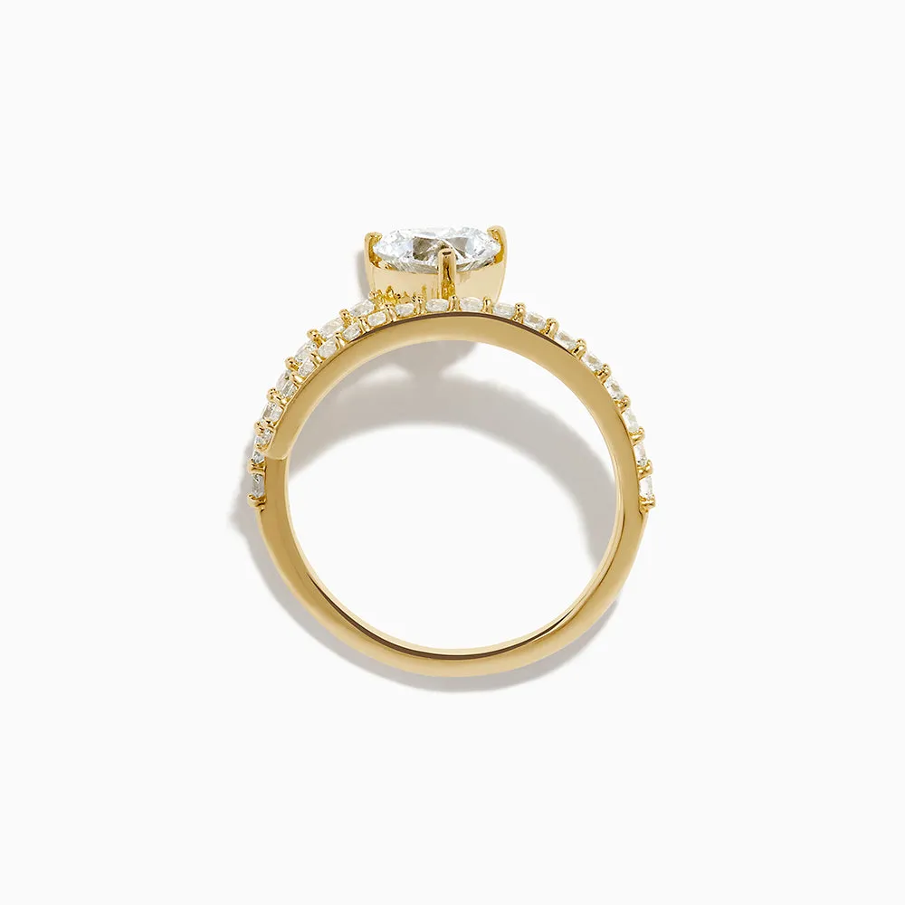 Lab Grown Diamond Wrap around Heart Ring in 14K Yellow Gold sold by Effy product image thumbnail 4