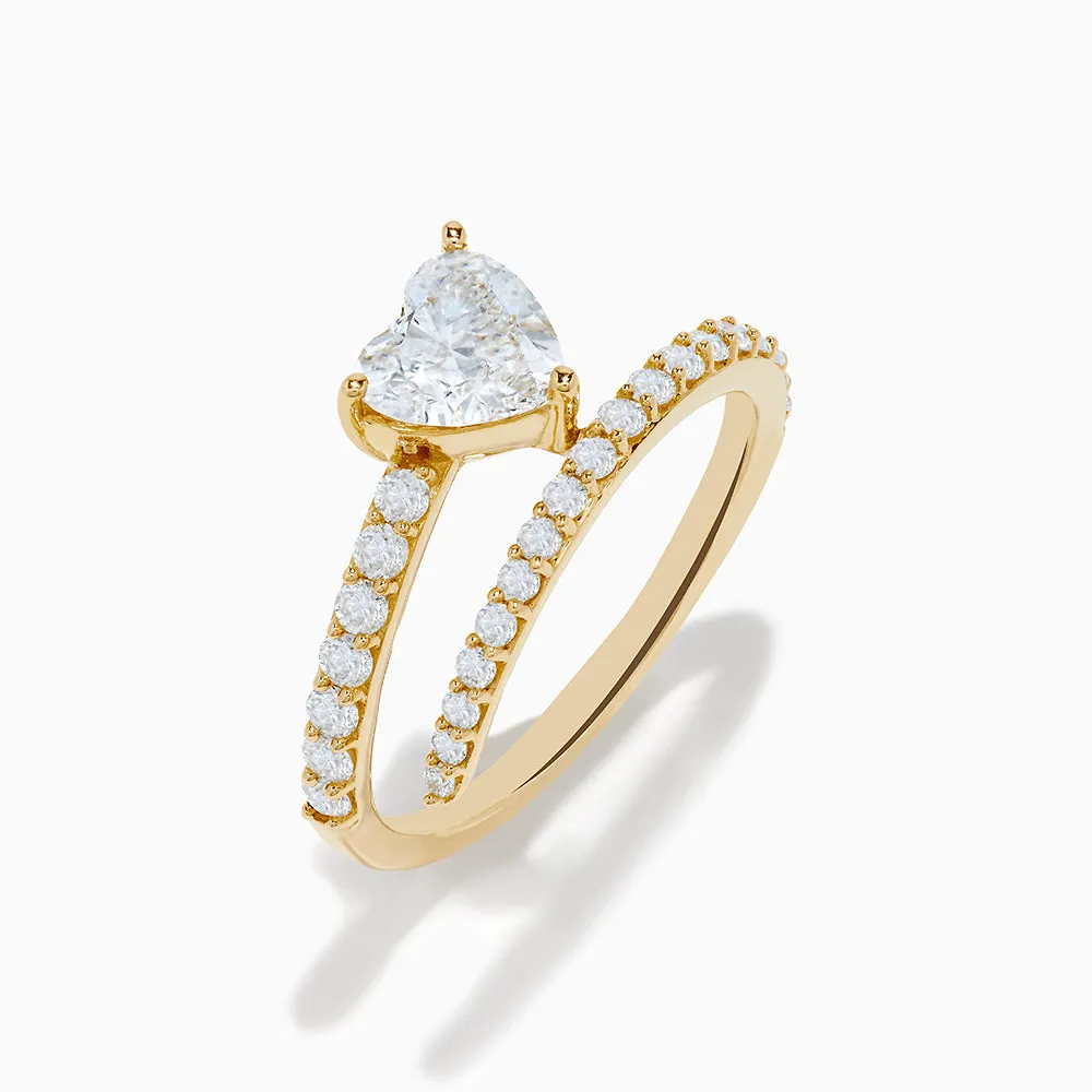 Lab Grown Diamond Wrap around Heart Ring in 14K Yellow Gold sold by Effy product image thumbnail 2