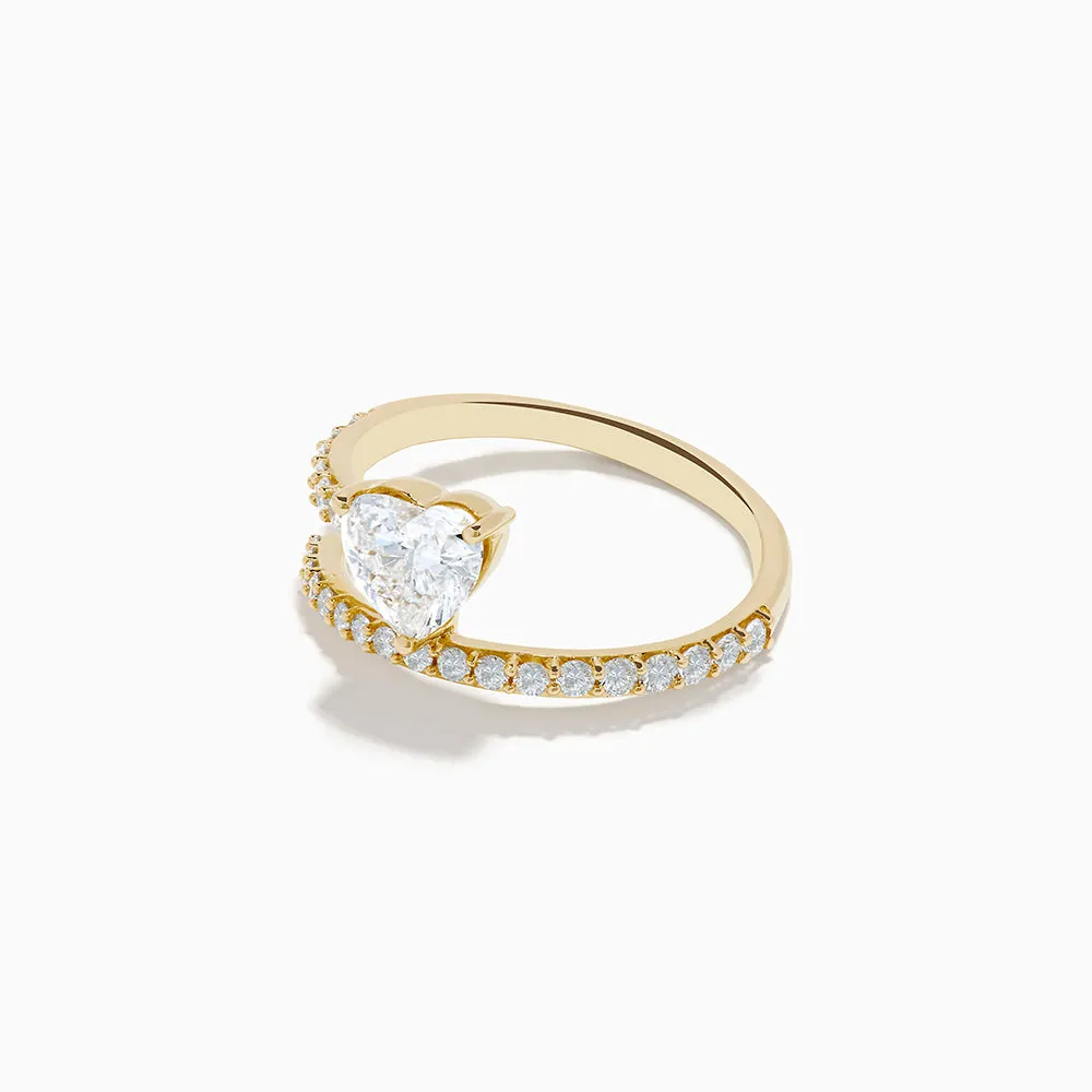 Lab Grown Diamond Wrap around Heart Ring in 14K Yellow Gold sold by Effy product image thumbnail 3