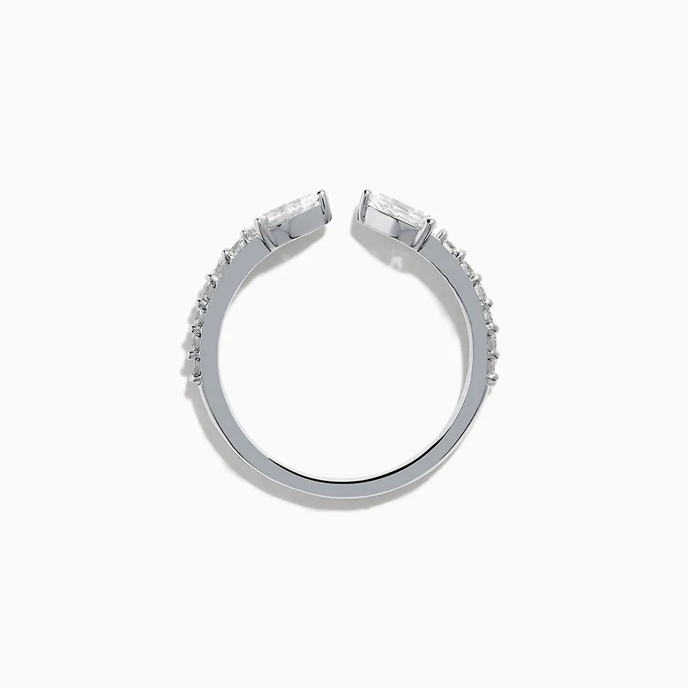 Lab Grown Diamond Open Shank Pear Band in 14K White Gold sold by Effy product image thumbnail 4