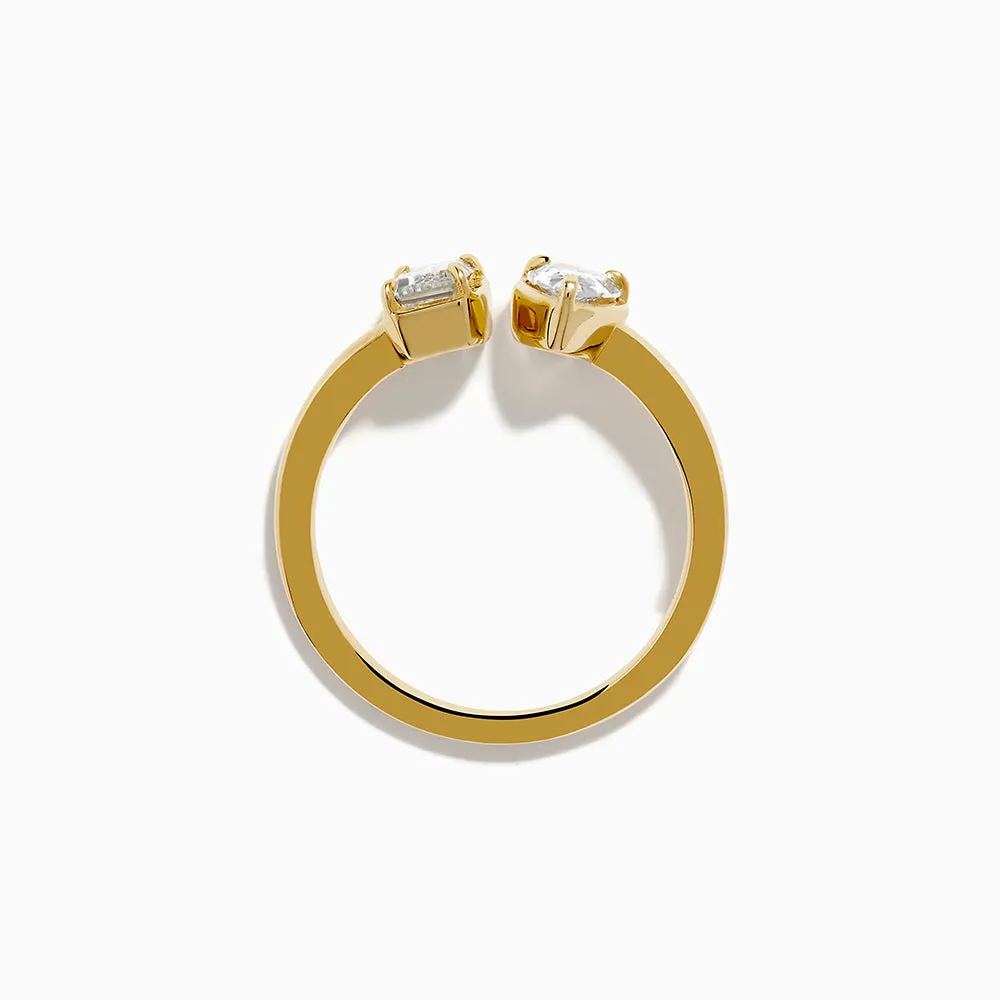 Lab Grown Diamond Toi Et Moi Ring in 14K Yellow Gold sold by Effy product image thumbnail 4