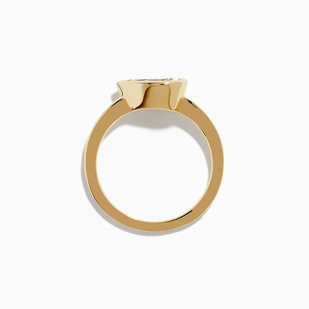 Lab Grown Diamond East West Pear Ring in 14K Yellow Gold sold by Effy product image thumbnail 4