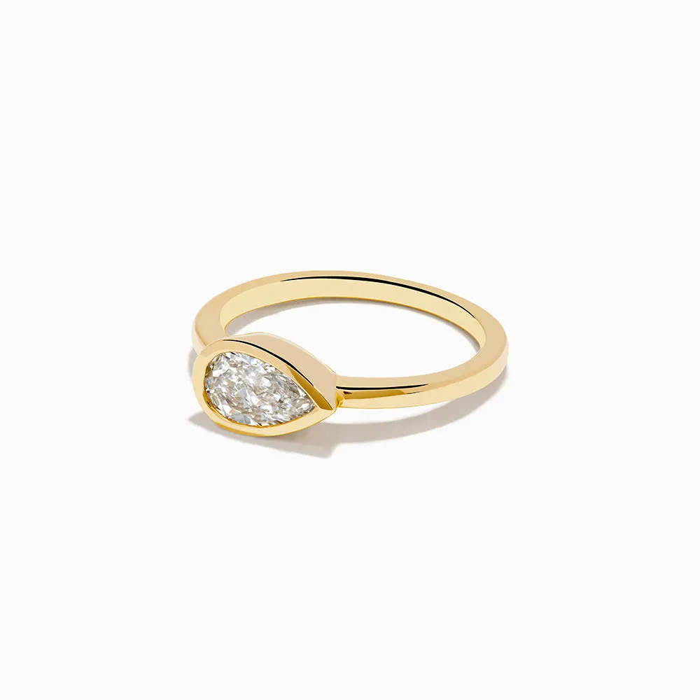 Lab Grown Diamond East West Pear Ring in 14K Yellow Gold sold by Effy product image thumbnail 3