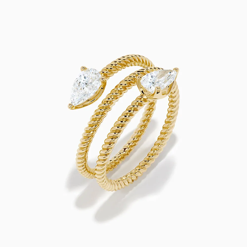 Lab Grown Diamond Wrap around Toi et Moi Ring in 14K Yellow Gold sold by Effy product image thumbnail 2