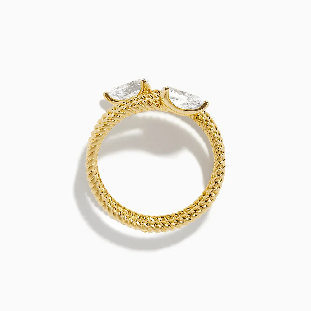 Lab Grown Diamond Wrap around Toi et Moi Ring in 14K Yellow Gold sold by Effy product image thumbnail 4