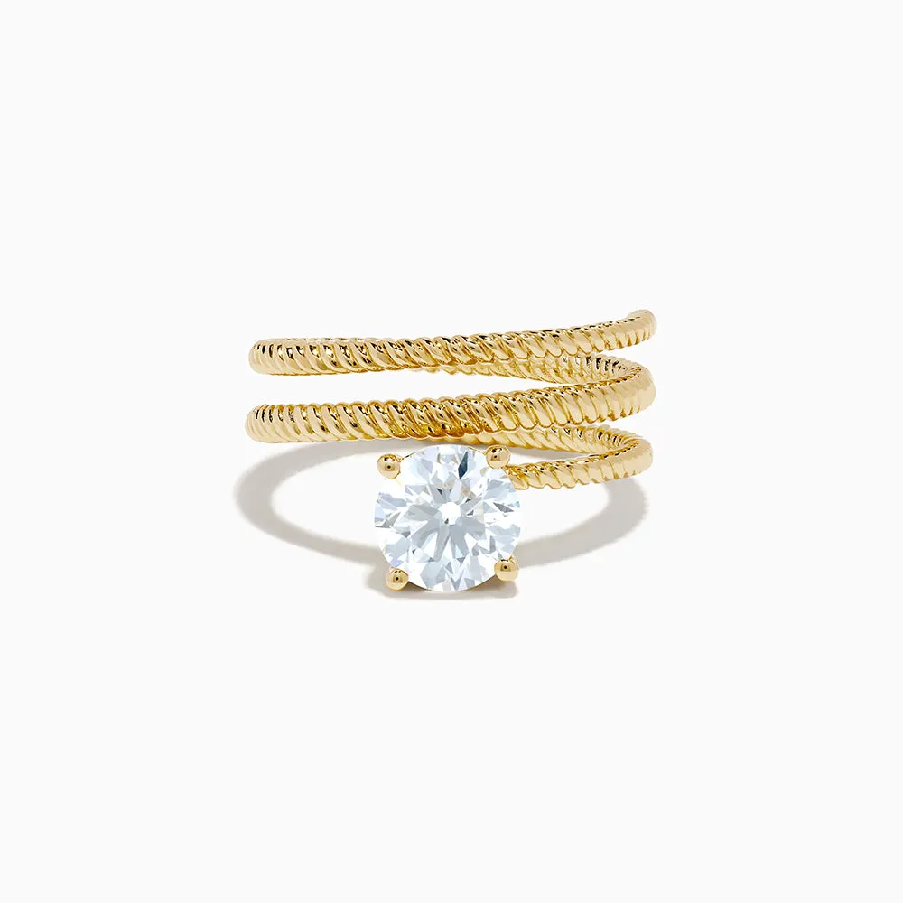 Lab Grown Diamond Wrap around Round Ring in 14K Yellow Gold sold by Effy
