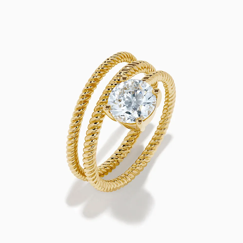 Lab Grown Diamond Wrap around Round Ring in 14K Yellow Gold sold by Effy product image thumbnail 2