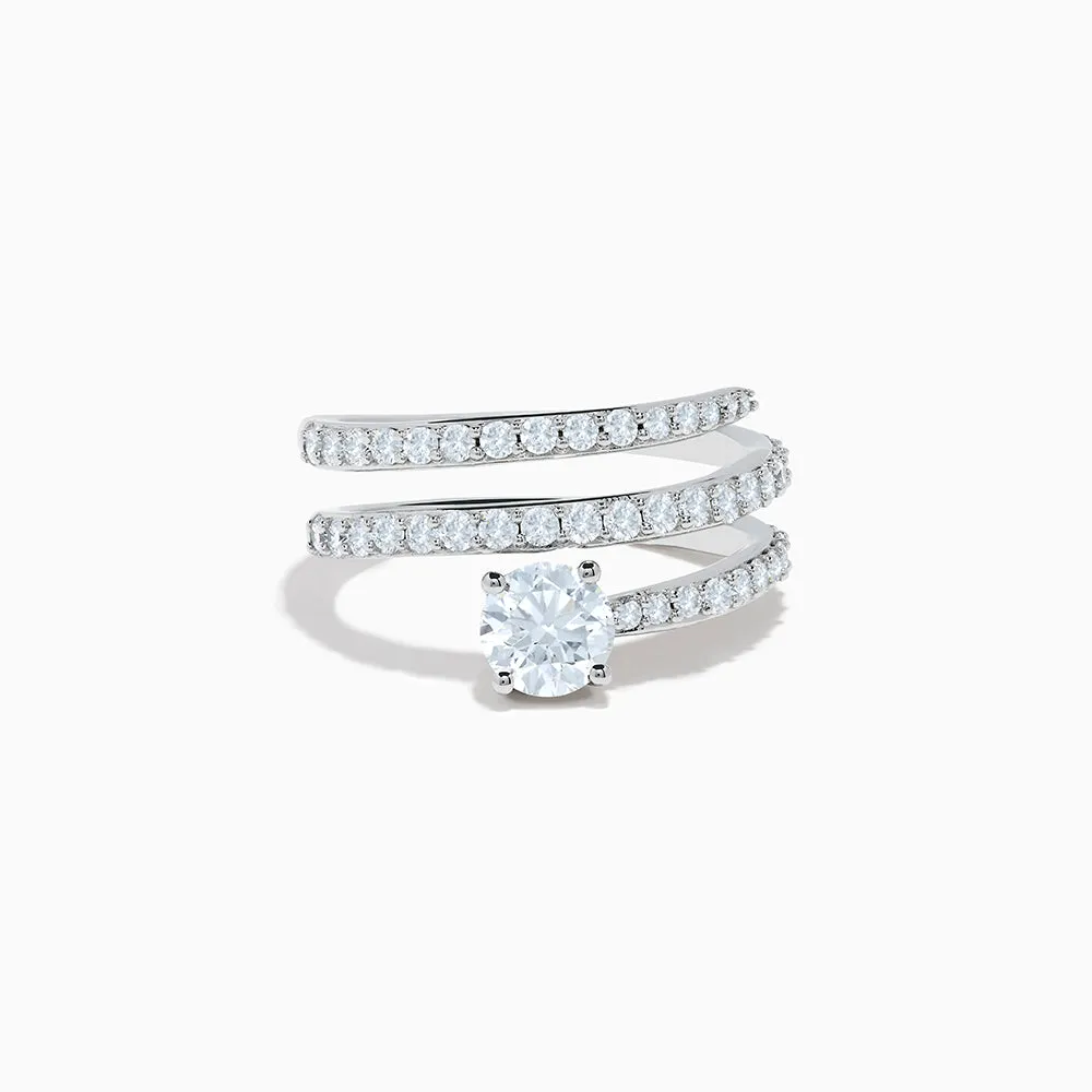 Lab Grown Diamond Wrap around Round Ring in 14K White Gold sold by Effy