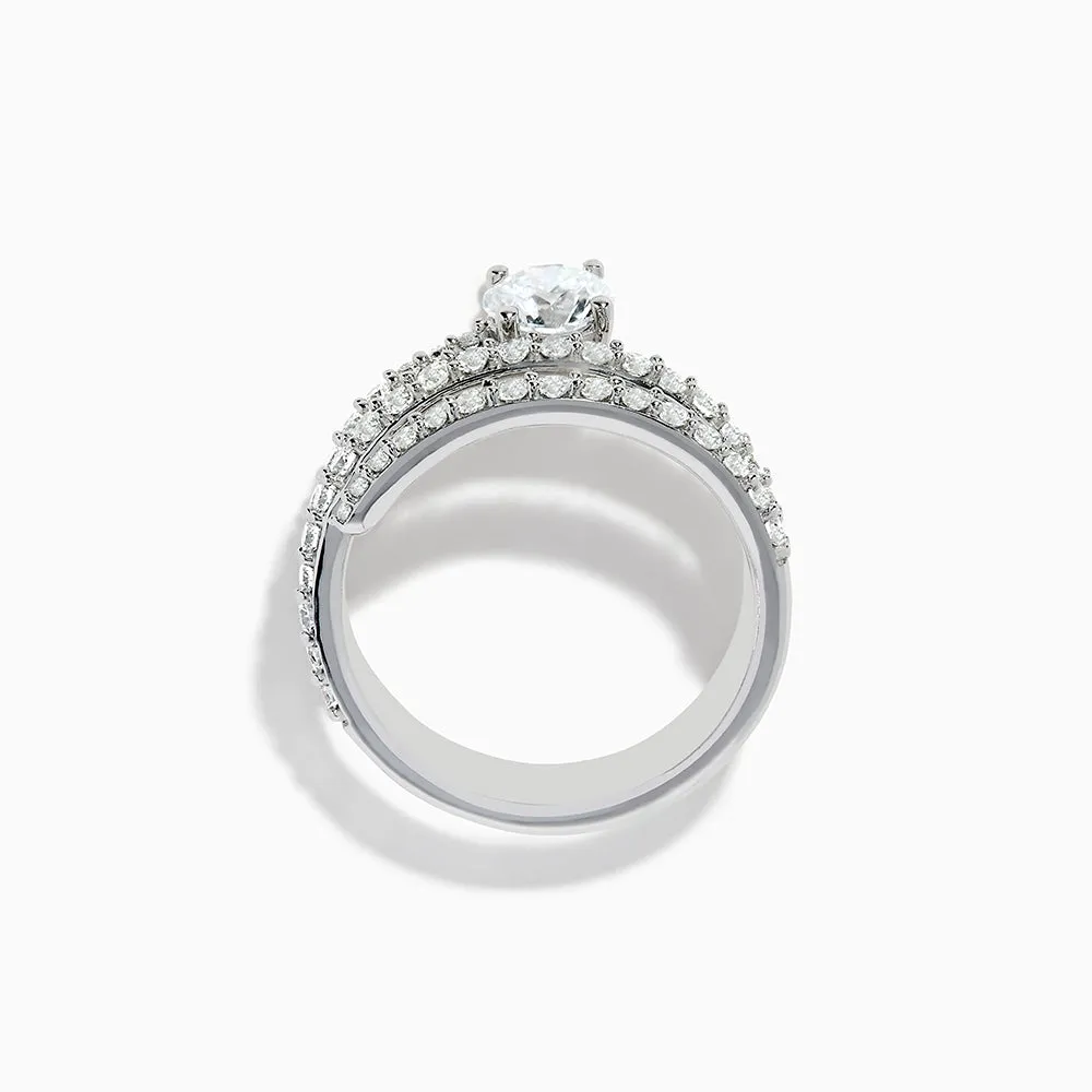 Lab Grown Diamond Wrap around Round Ring in 14K White Gold sold by Effy product image thumbnail 4