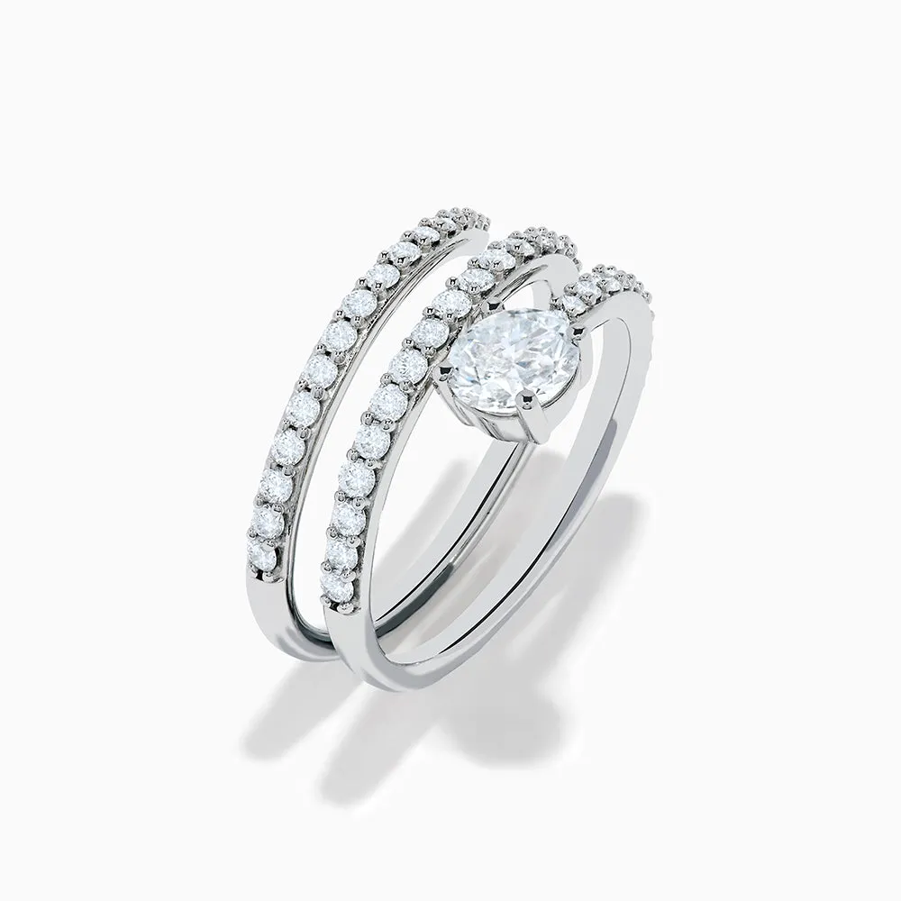Lab Grown Diamond Wrap around Round Ring in 14K White Gold sold by Effy product image thumbnail 2