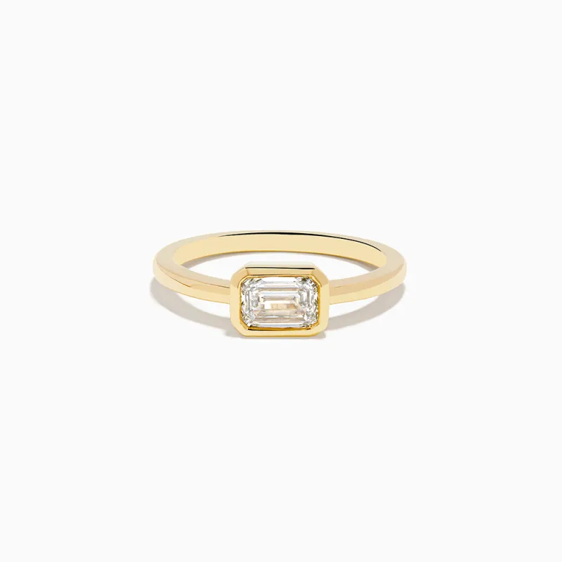 Lab Grown Diamond East West Emerald-Cut Ring in 14K Yellow Gold sold by Effy