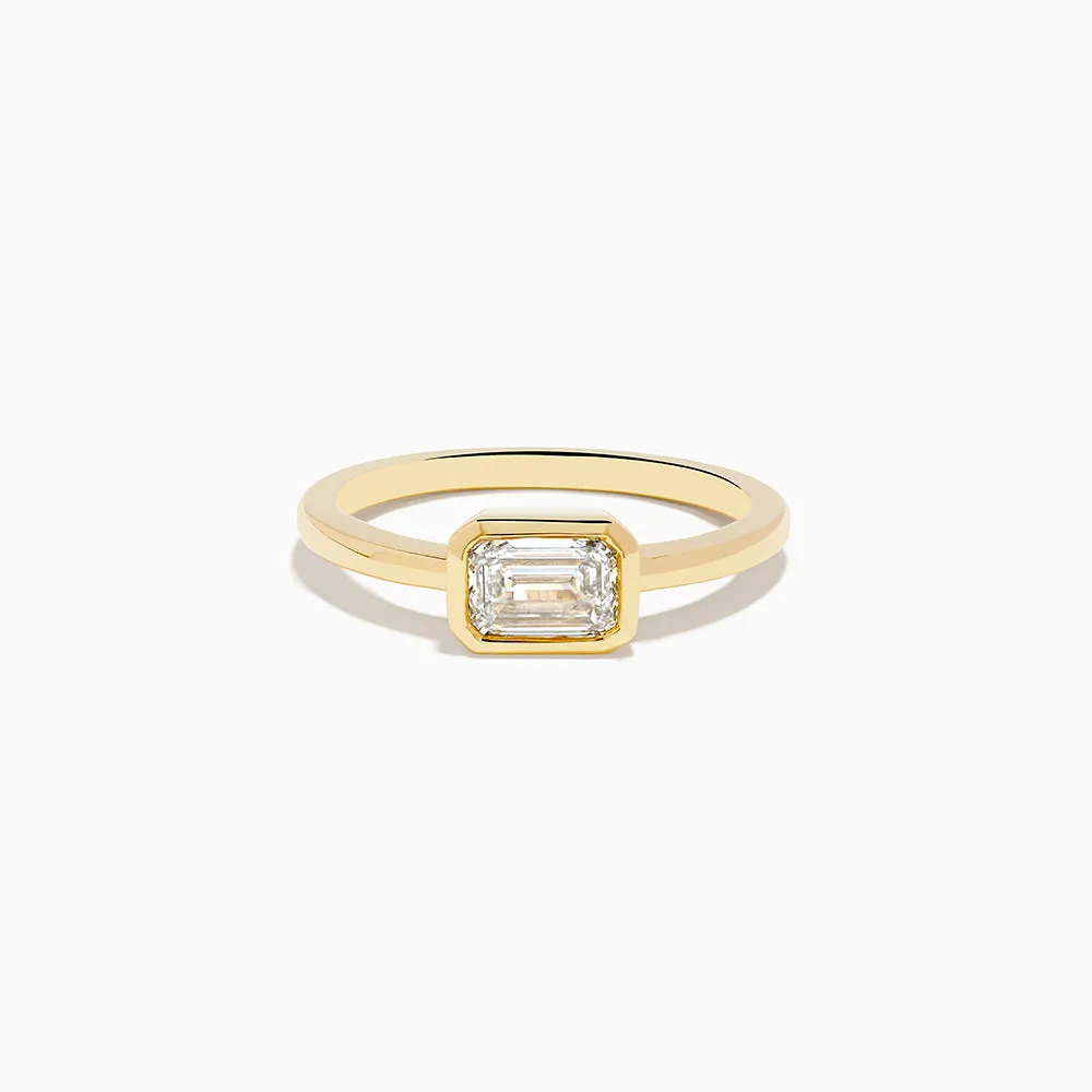 Lab Grown Diamond East West Emerald-Cut Ring in 14K Yellow Gold sold by Effy