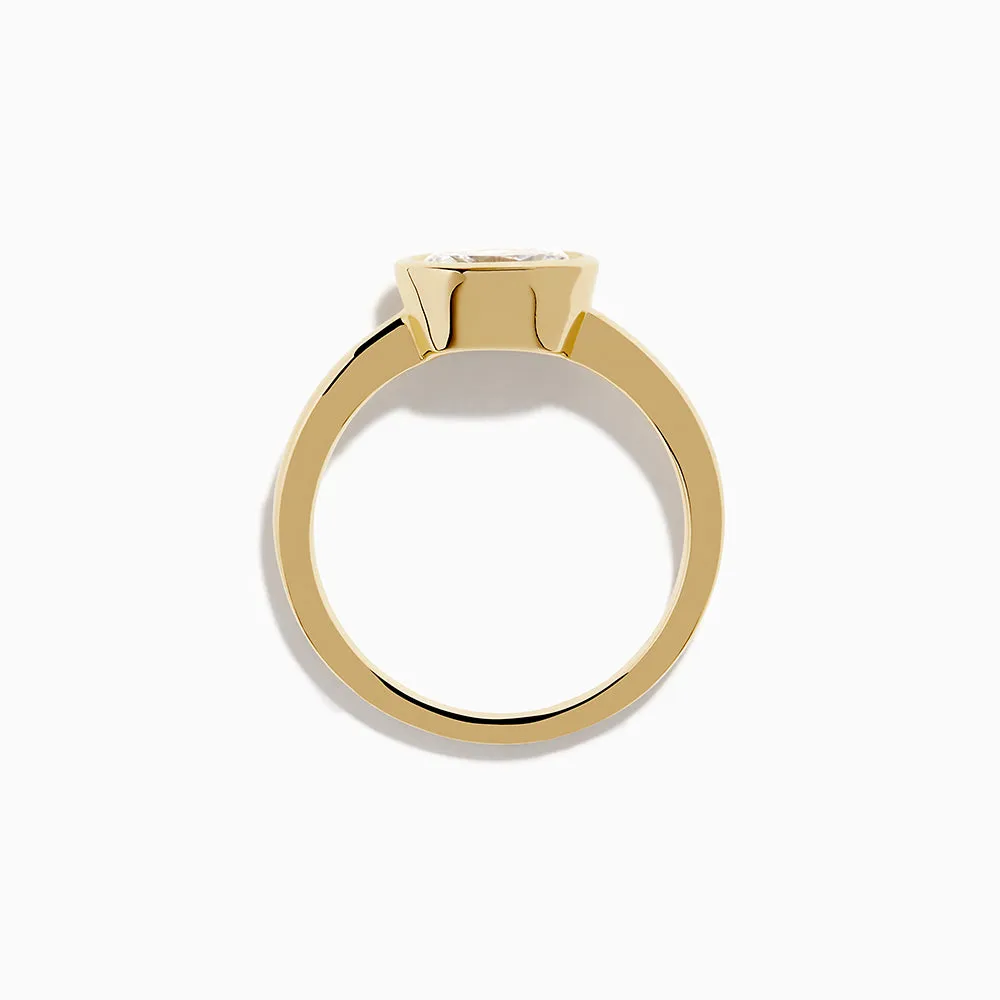 Lab Grown Diamond East West Oval Ring in 14K Yellow Gold sold by Effy product image thumbnail 4