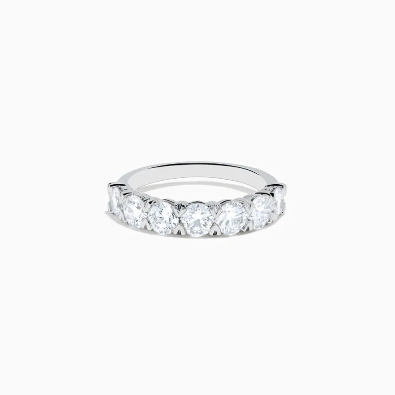 Lab Grown Diamond Wedding Band in 14K White Gold sold by Effy