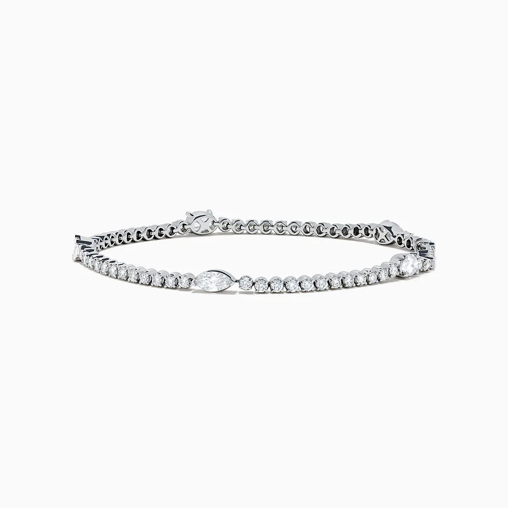 Lab Grown Diamond Tennis Bracelet in 14K White Gold sold by Effy