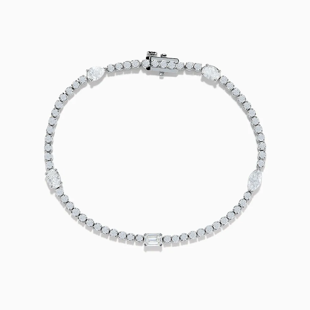 Lab Grown Diamond Tennis Bracelet in 14K White Gold sold by Effy product image thumbnail 4