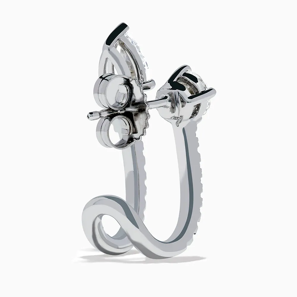 Lab Grown Diamond Cuff Earrings in 14K White Gold sold by Effy product image thumbnail 4