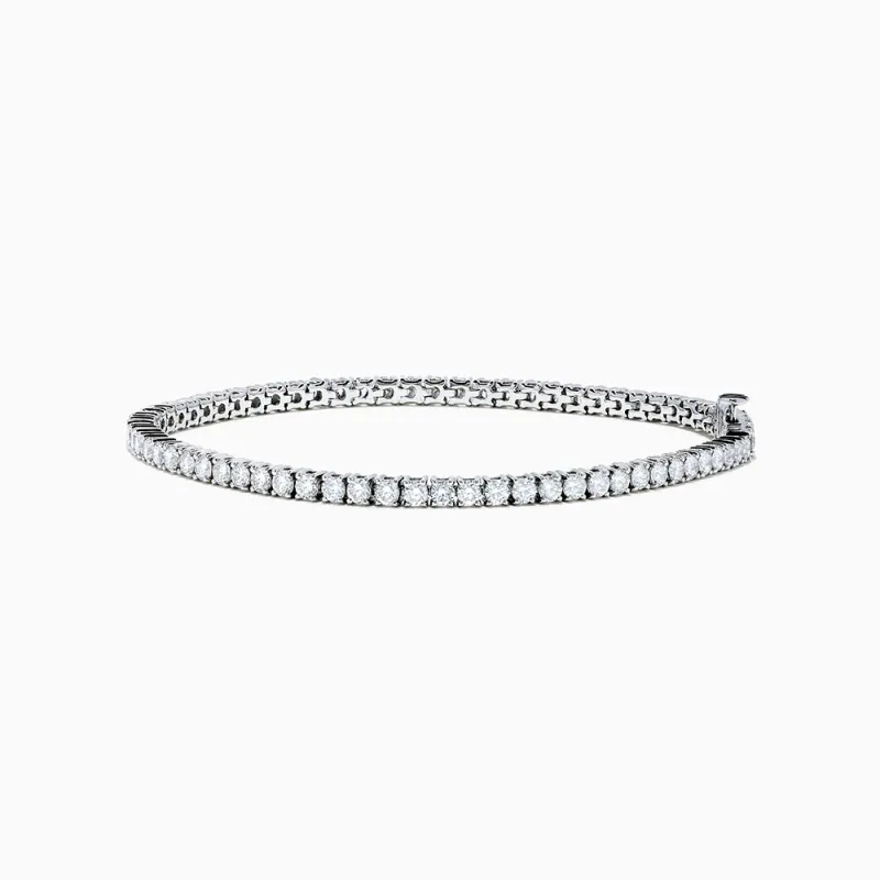 Lab Grown Diamond 4.00 Carat Tennis Bracelet in 14K White Gold sold by Effy