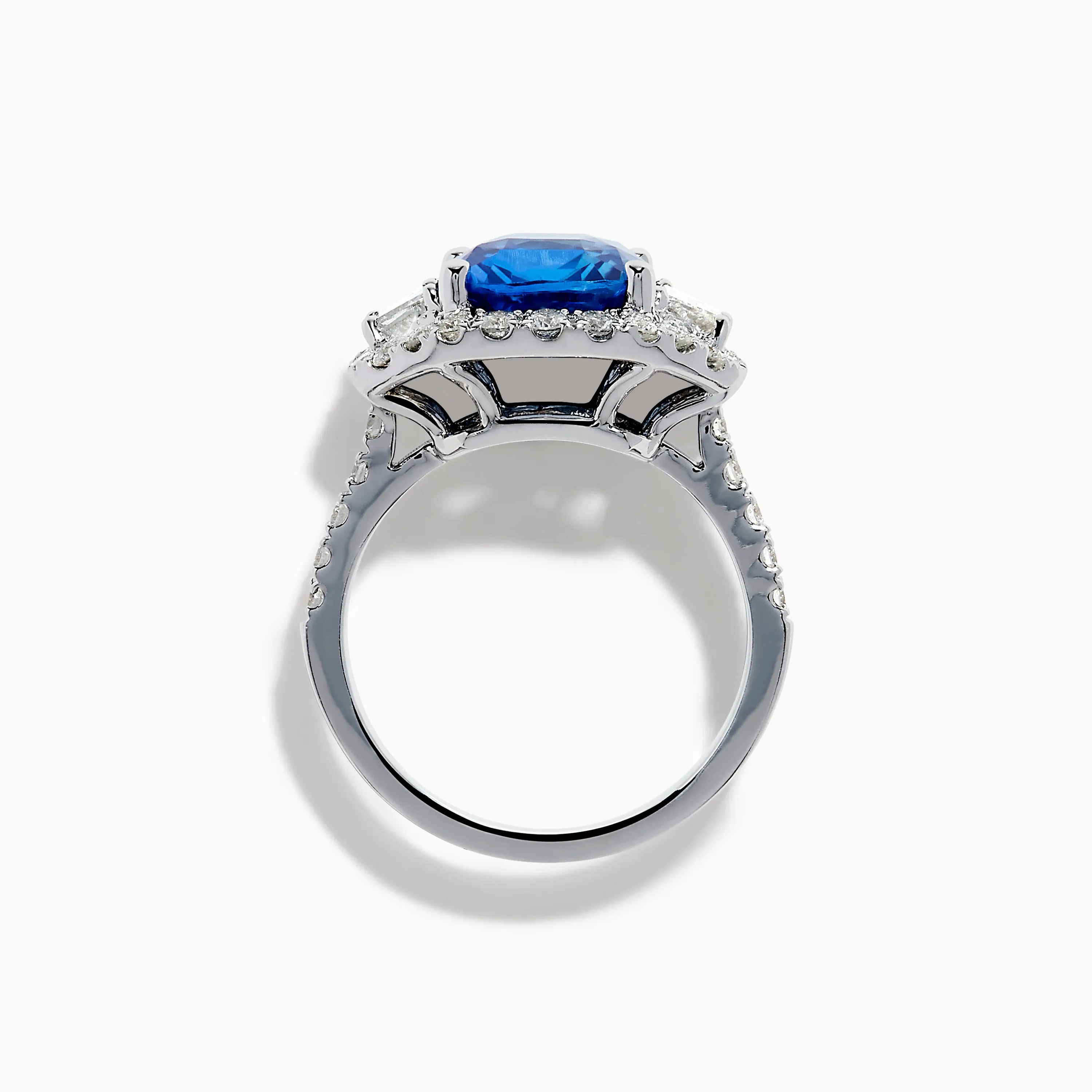 Effy Hematian 18K Gold Cushion-Cut Blue Sapphire and Diamond Ring sold by Effy product image thumbnail 3