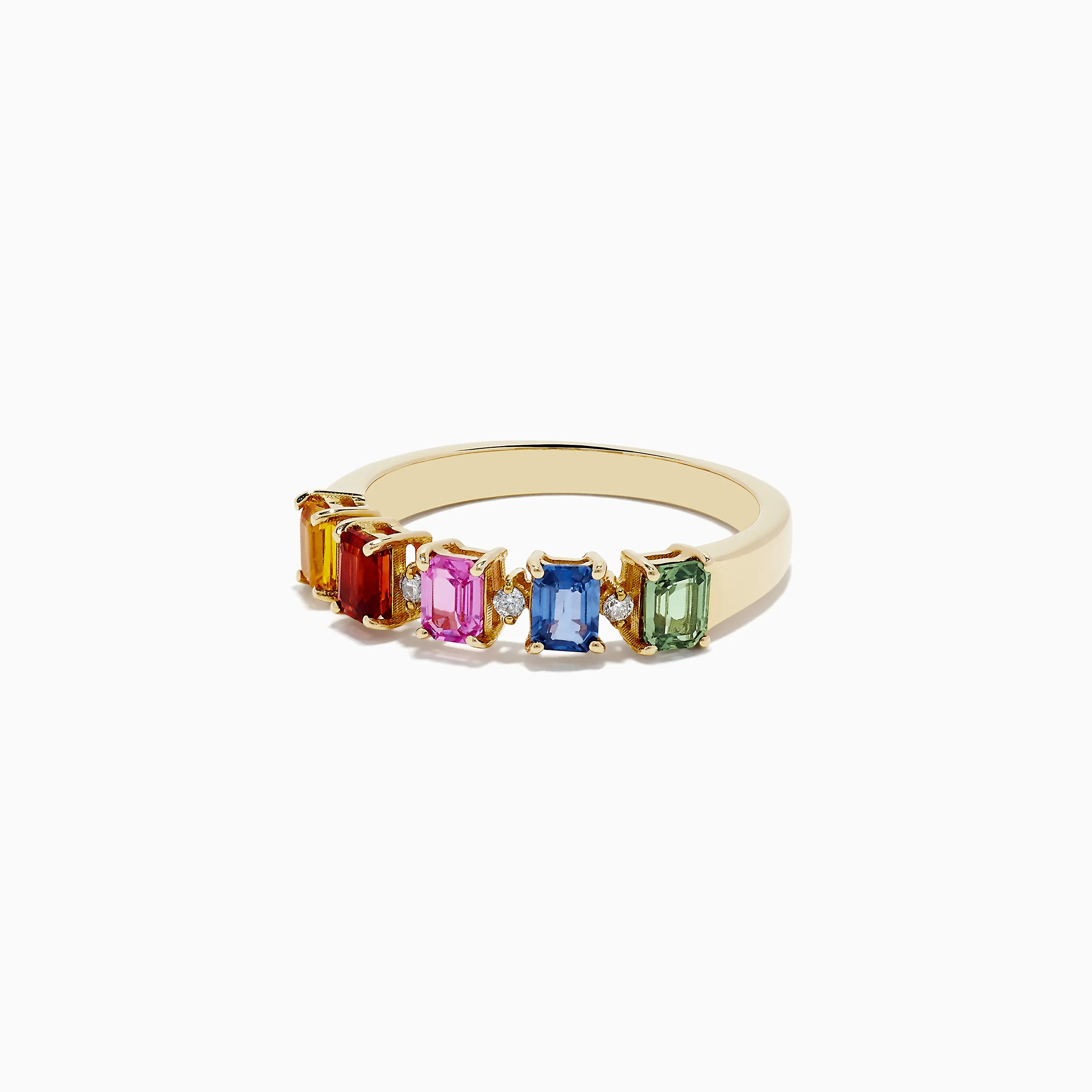 Watercolors 14K Yellow Gold Multi Sapphire and Diamond Ring, 1.30 TCW sold by Effy product image thumbnail 2
