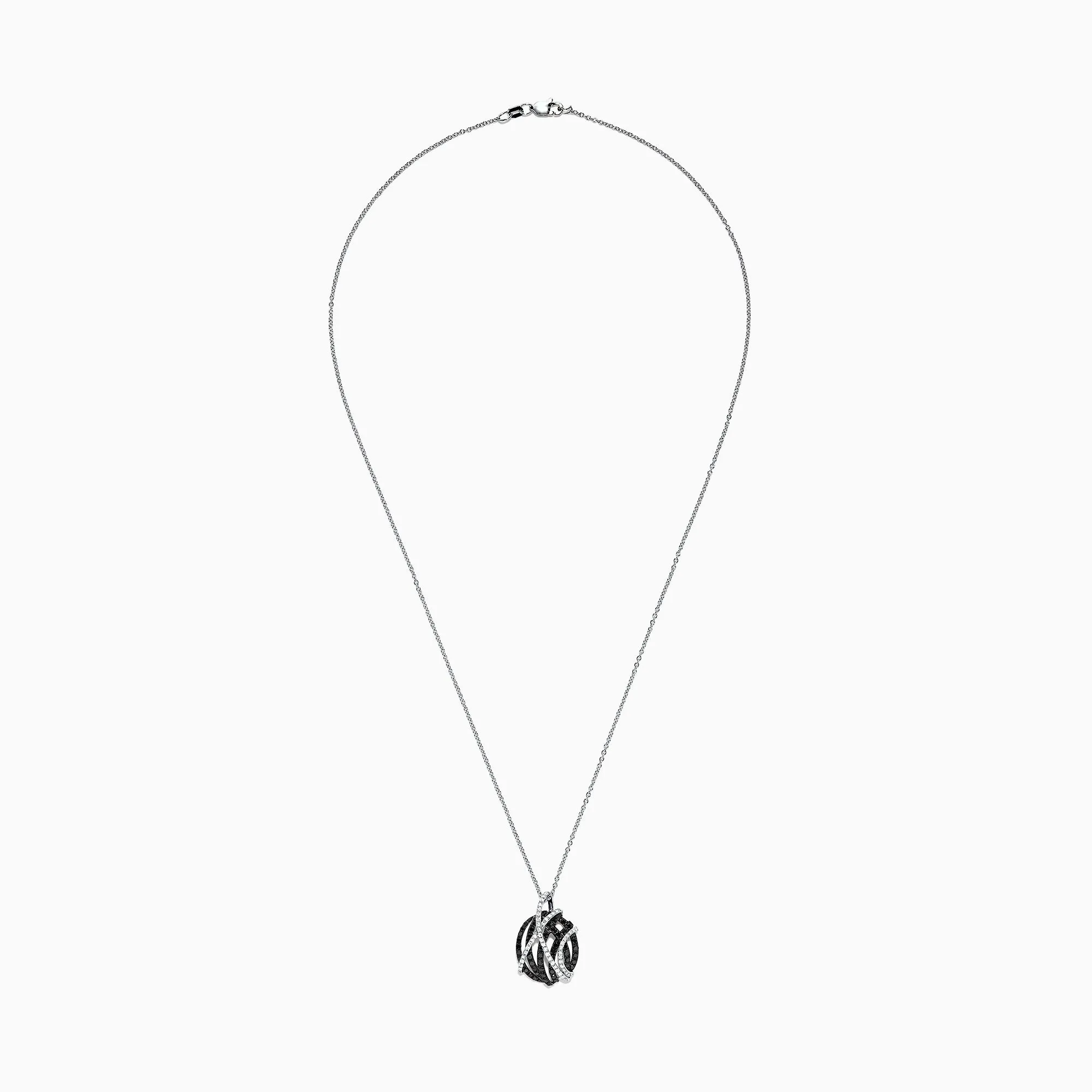 14K White Gold Black and White Diamond Pendant, 0.92 TCW sold by Effy product image thumbnail 2