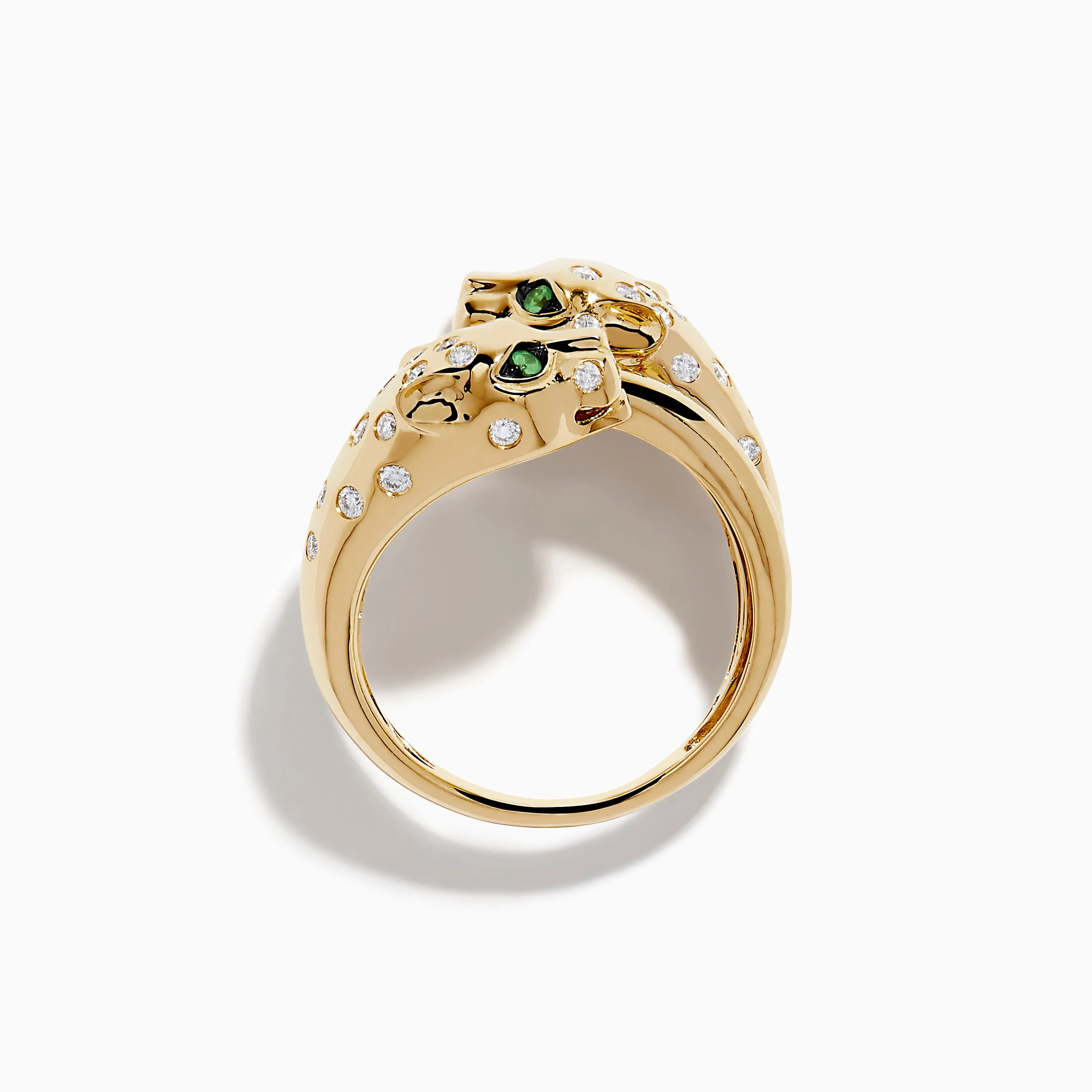 Signature 14K Yellow Gold Diamond and Tsavorite Panther Wrap Ring sold by Effy product image thumbnail 3