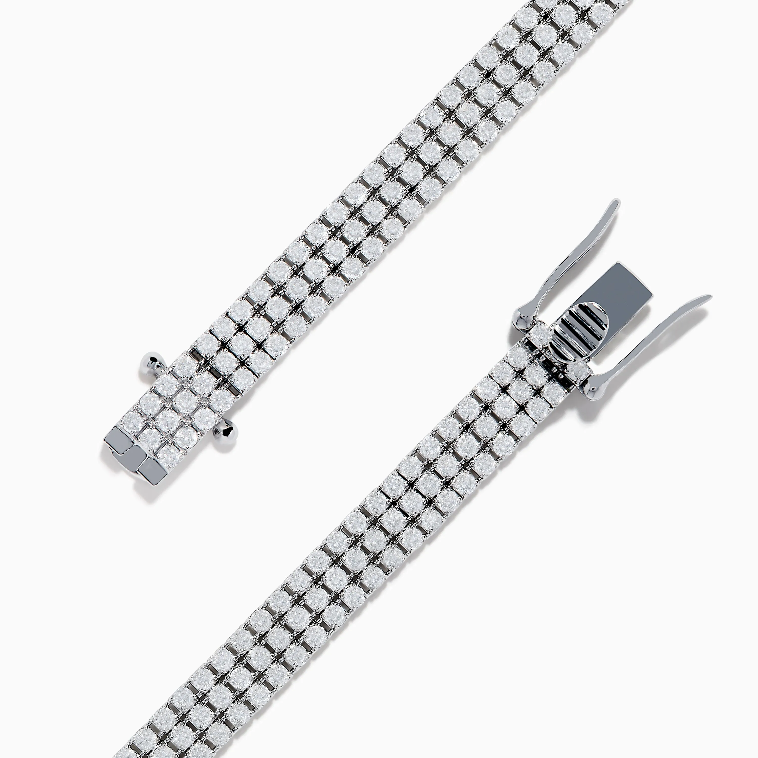 14K White Gold 3-Row Diamond Pave Bracelet sold by Effy product image thumbnail 4