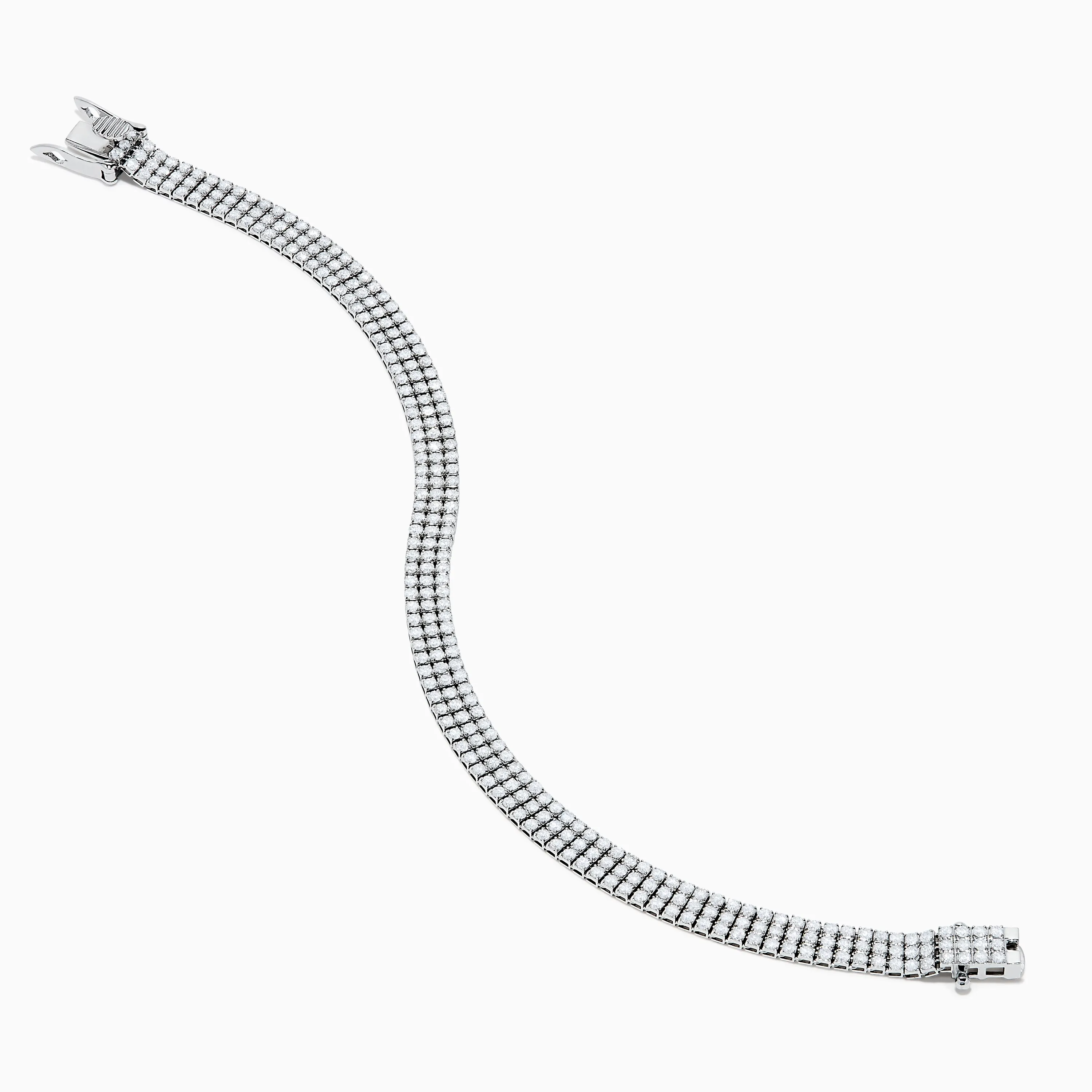 14K White Gold 3-Row Diamond Pave Bracelet sold by Effy product image thumbnail 2