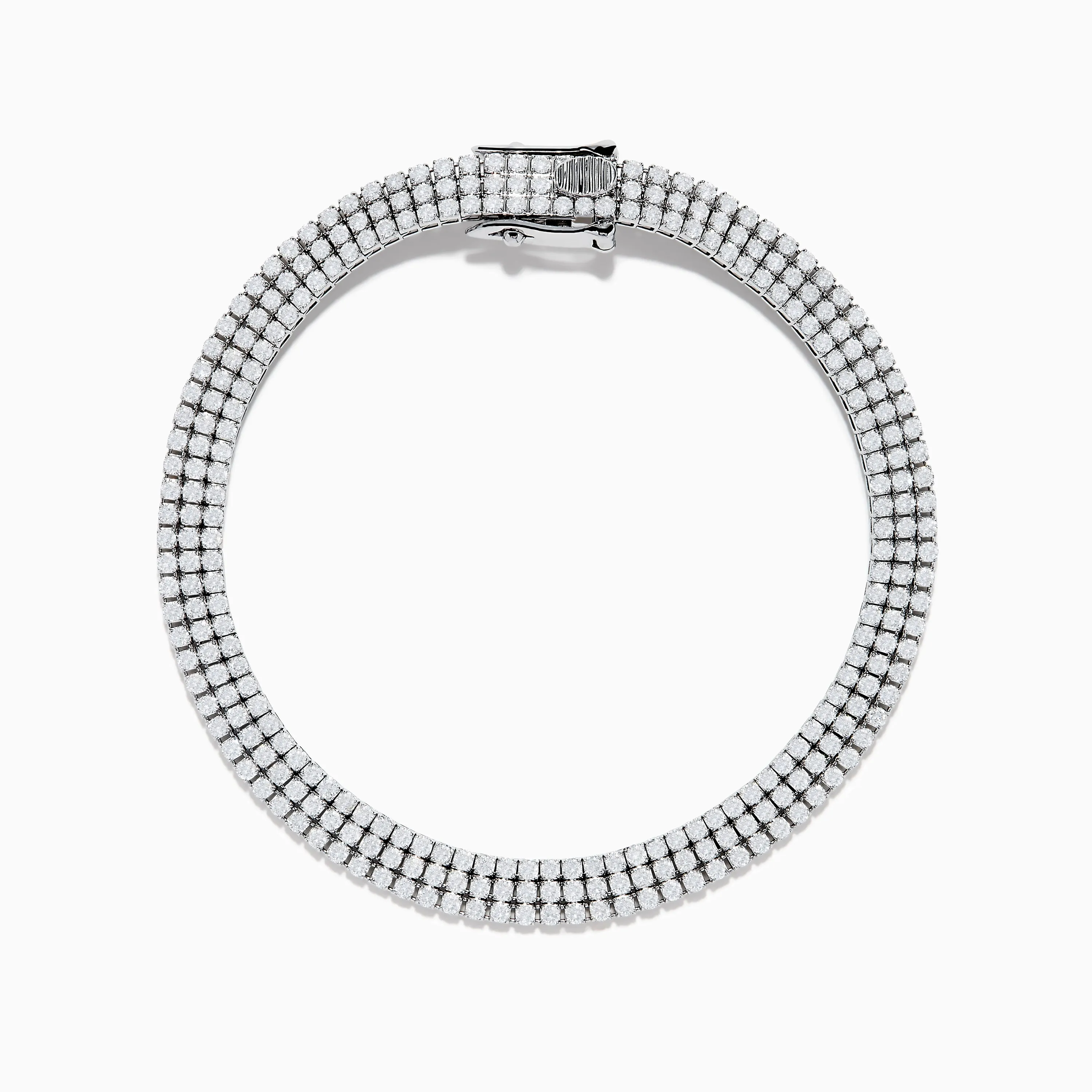 14K White Gold 3-Row Diamond Pave Bracelet sold by Effy product image thumbnail 3