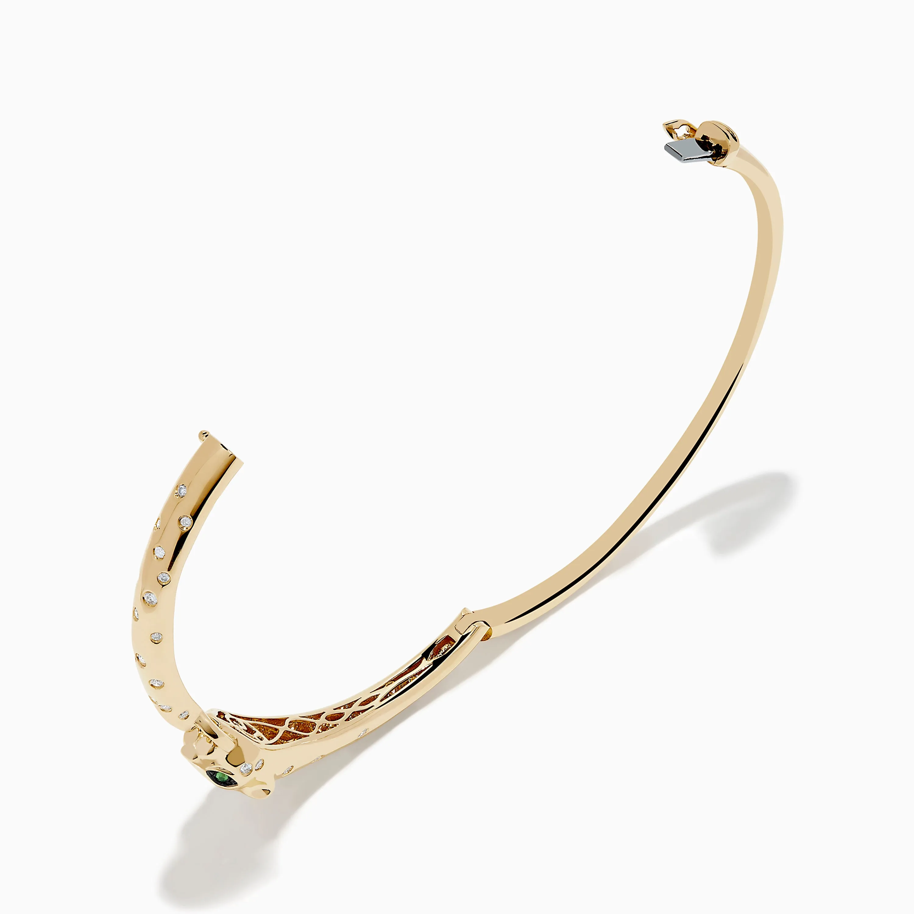 Signature 14K Yellow Gold Diamond and Tsavorite Bangle sold by Effy product image thumbnail 2