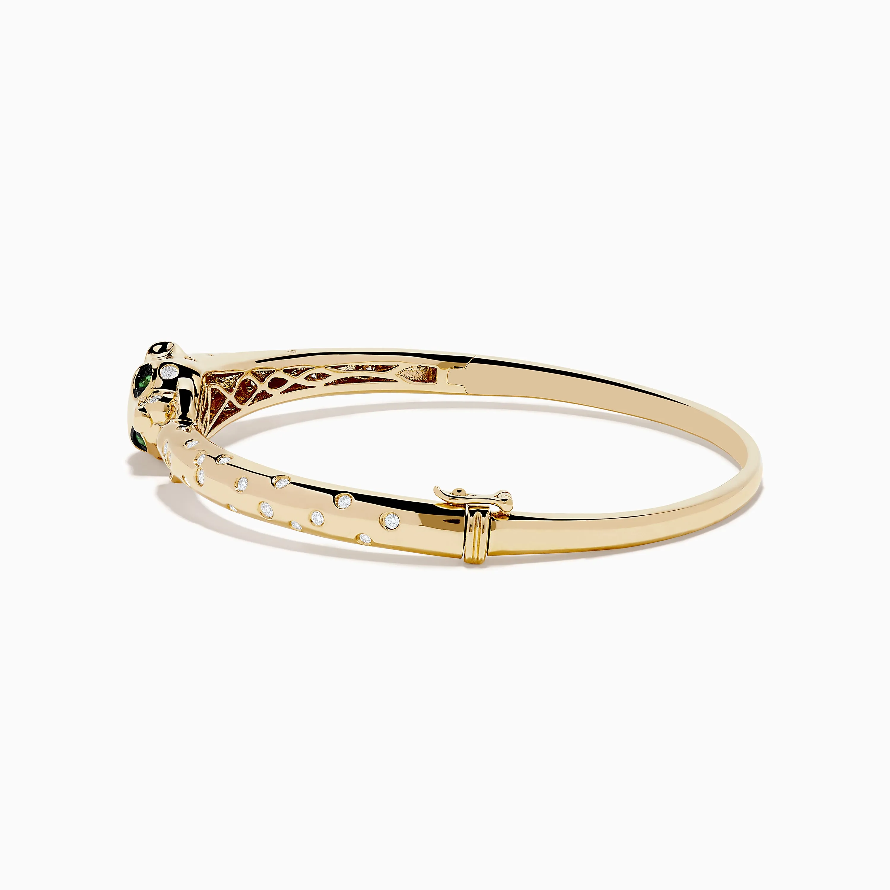Signature 14K Yellow Gold Diamond and Tsavorite Bangle sold by Effy product image thumbnail 4