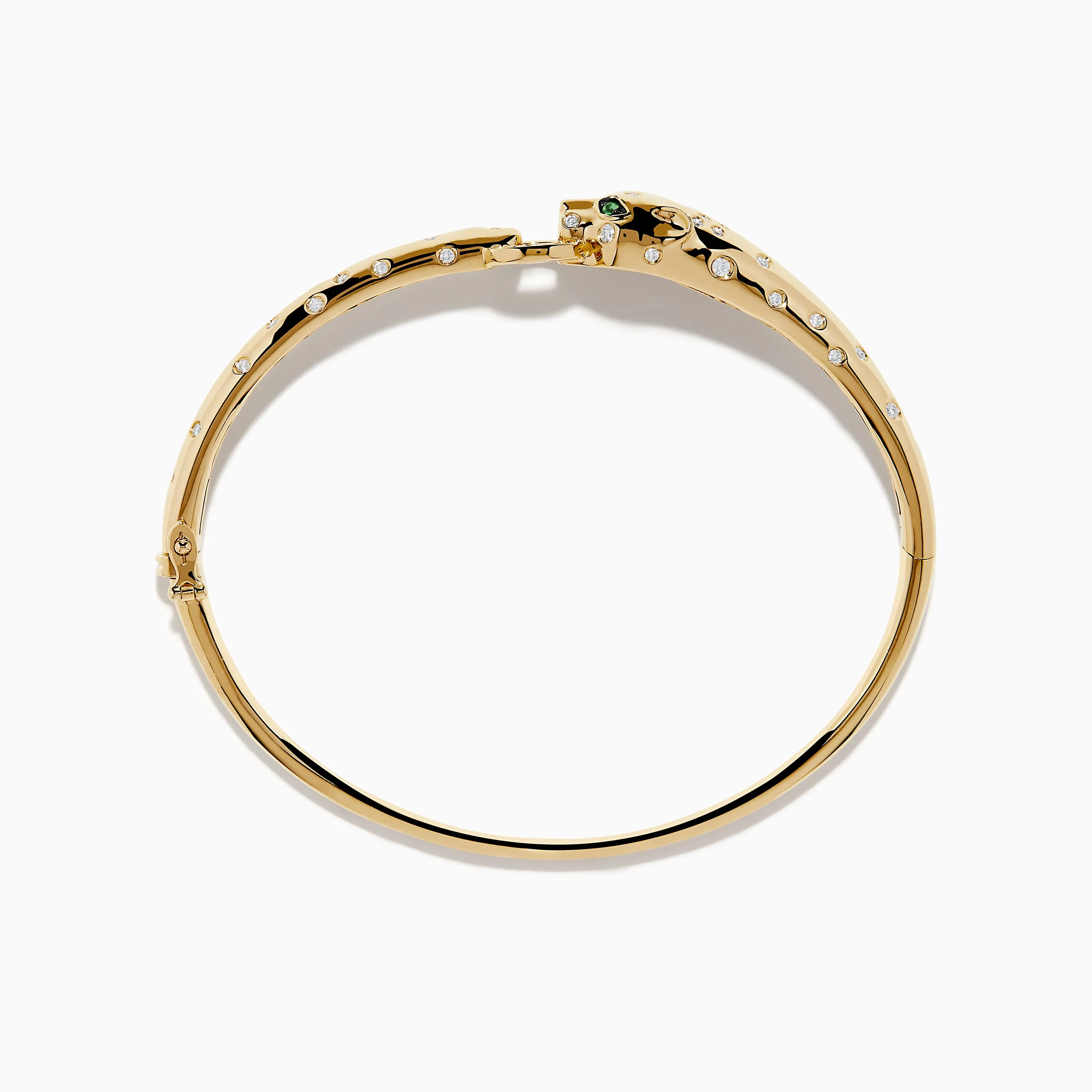 Signature 14K Yellow Gold Diamond and Tsavorite Bangle sold by Effy product image thumbnail 3