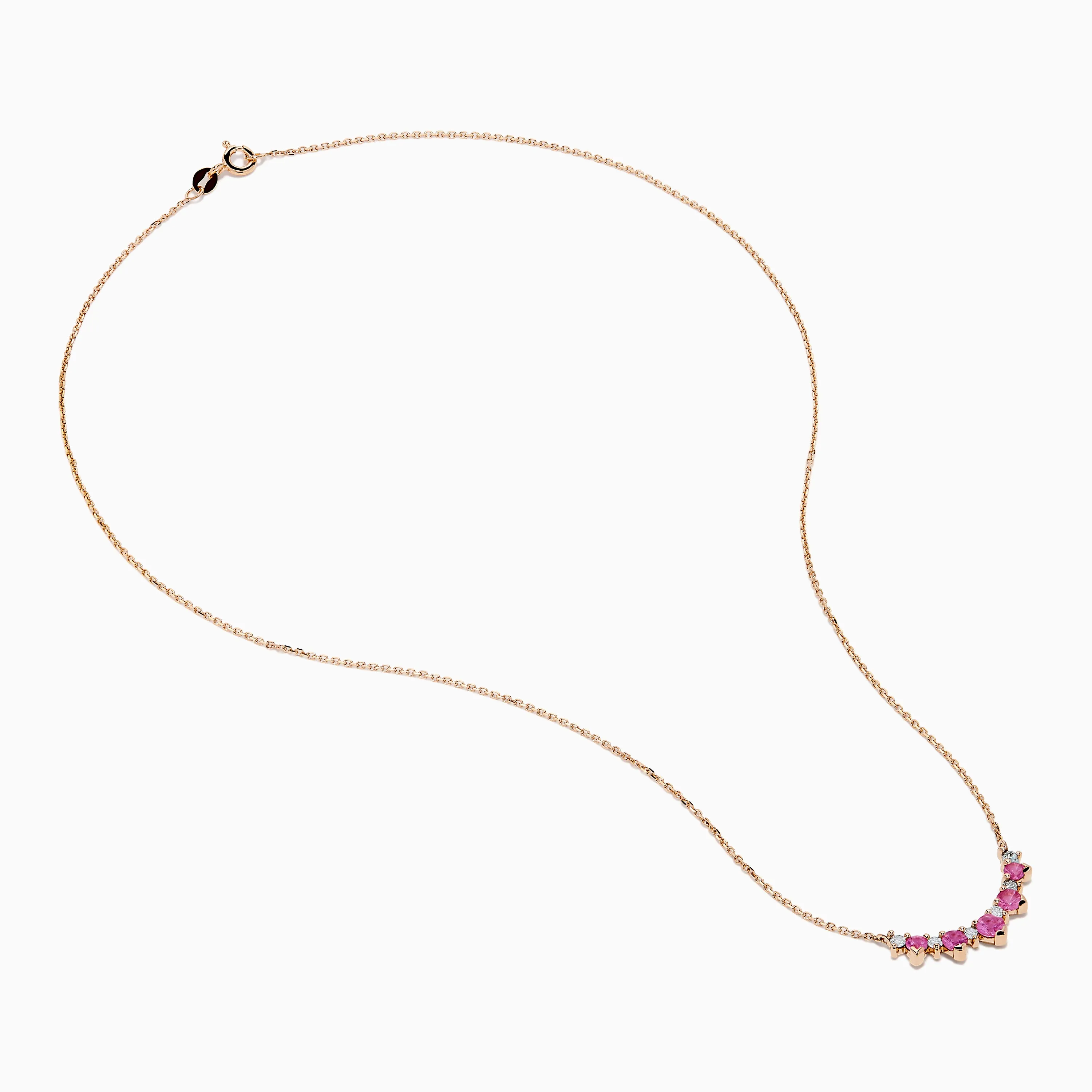 14K Rose Gold Pink Sapphire and Diamond Necklace sold by Effy product image thumbnail 2