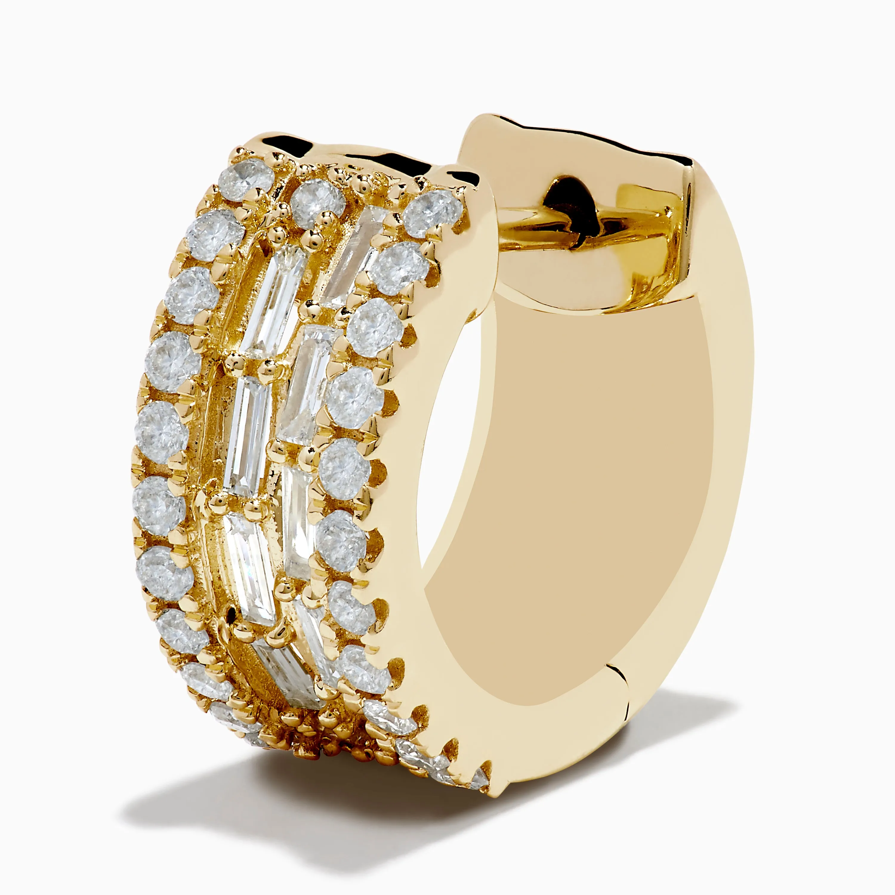 D'Oro 14K Yellow Gold Diamond Huggie Earrings sold by Effy product image thumbnail 2