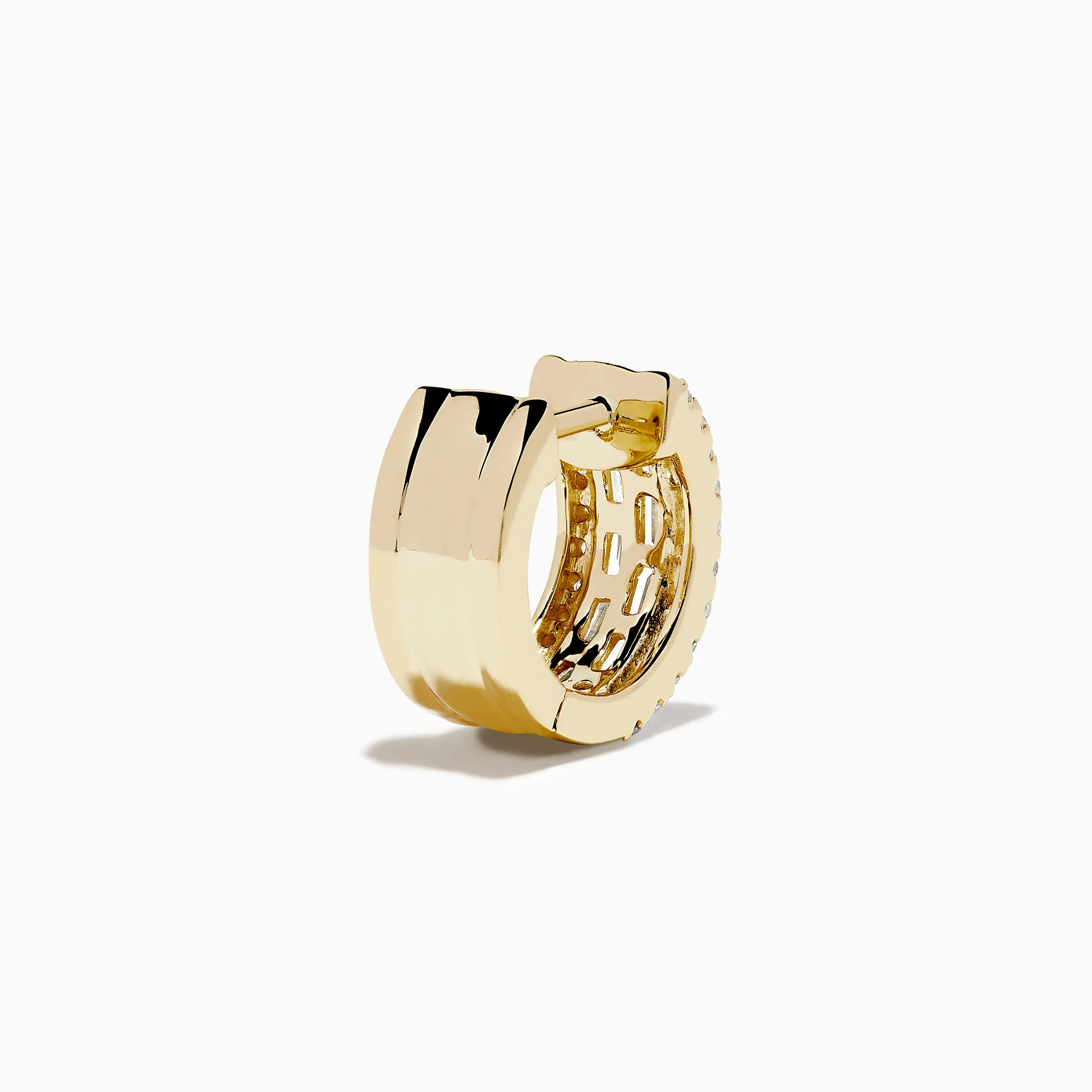D'Oro 14K Yellow Gold Diamond Huggie Earrings sold by Effy product image thumbnail 4
