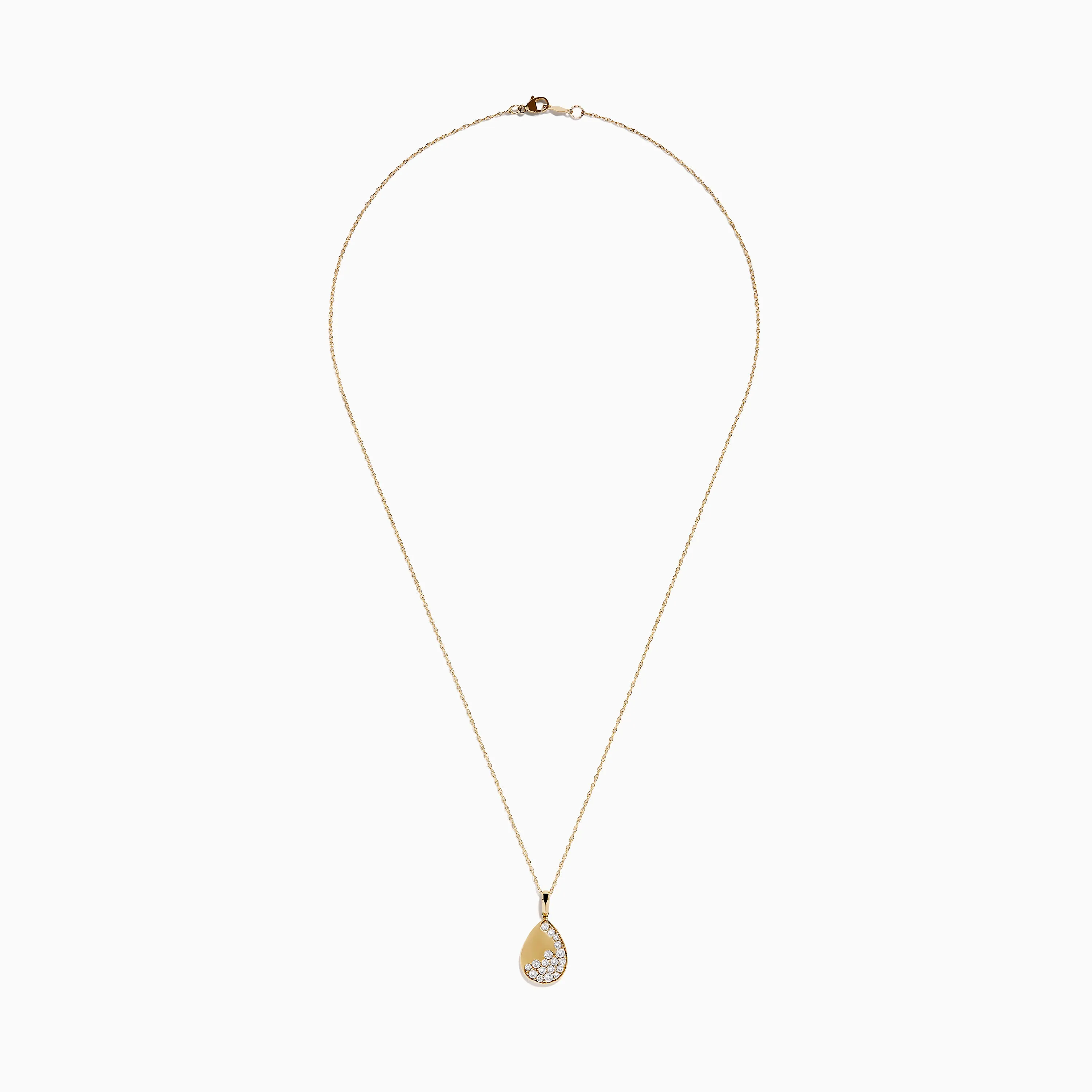 14K Yellow Gold Scattered Diamond Pendant sold by Effy product image thumbnail 3