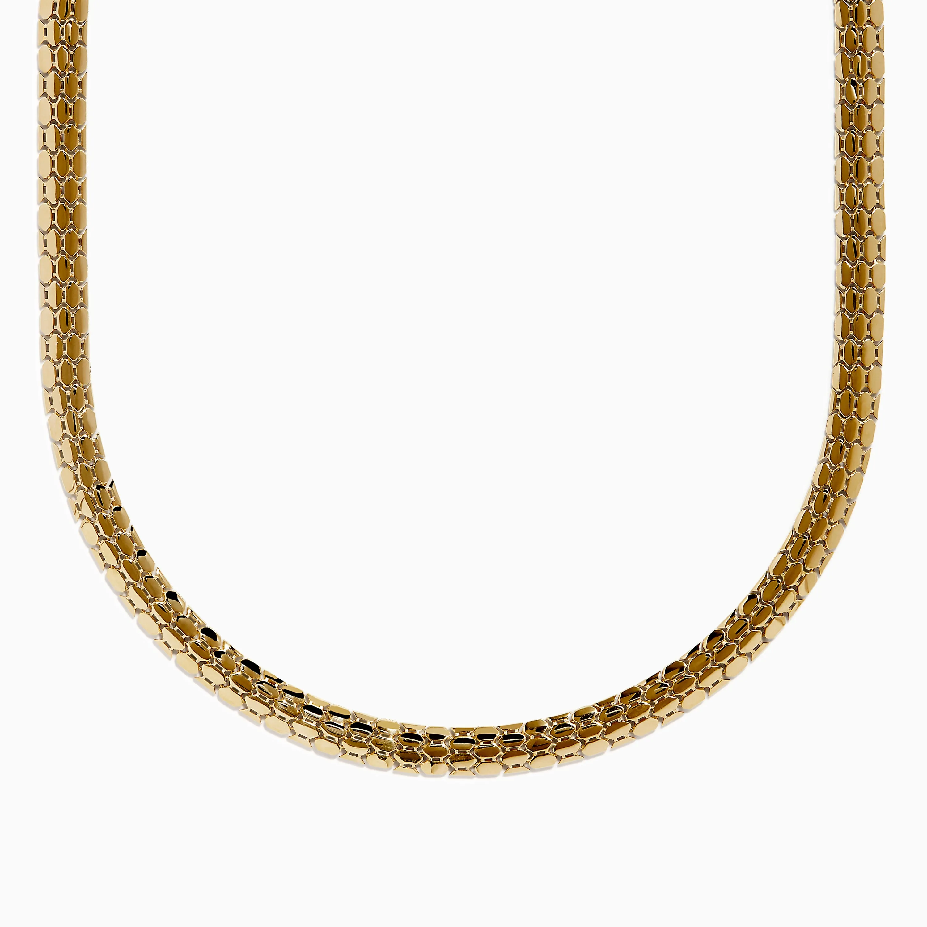 14K Yellow Gold Snake Skin Design Necklace sold by Effy