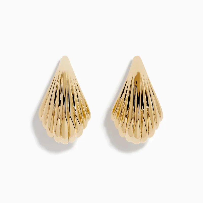 14K Yellow Gold Shrimp Drop Earrings sold by Effy